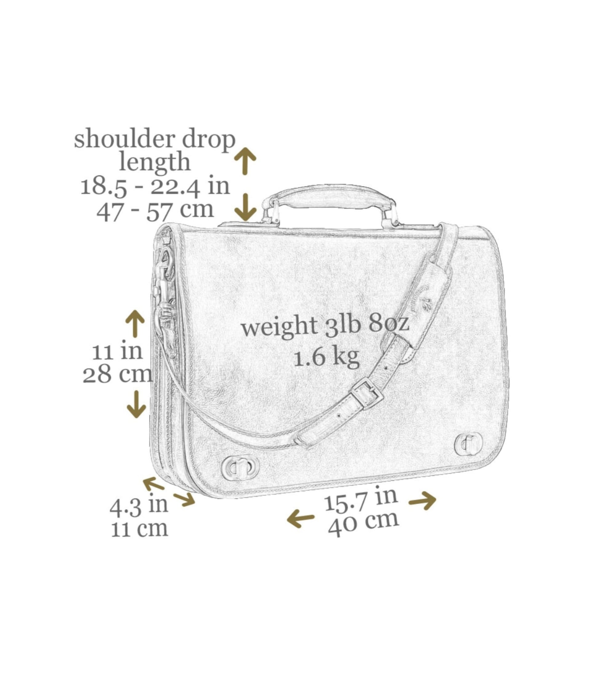 Sacoche pour ordinateur portable en cuir Illusions