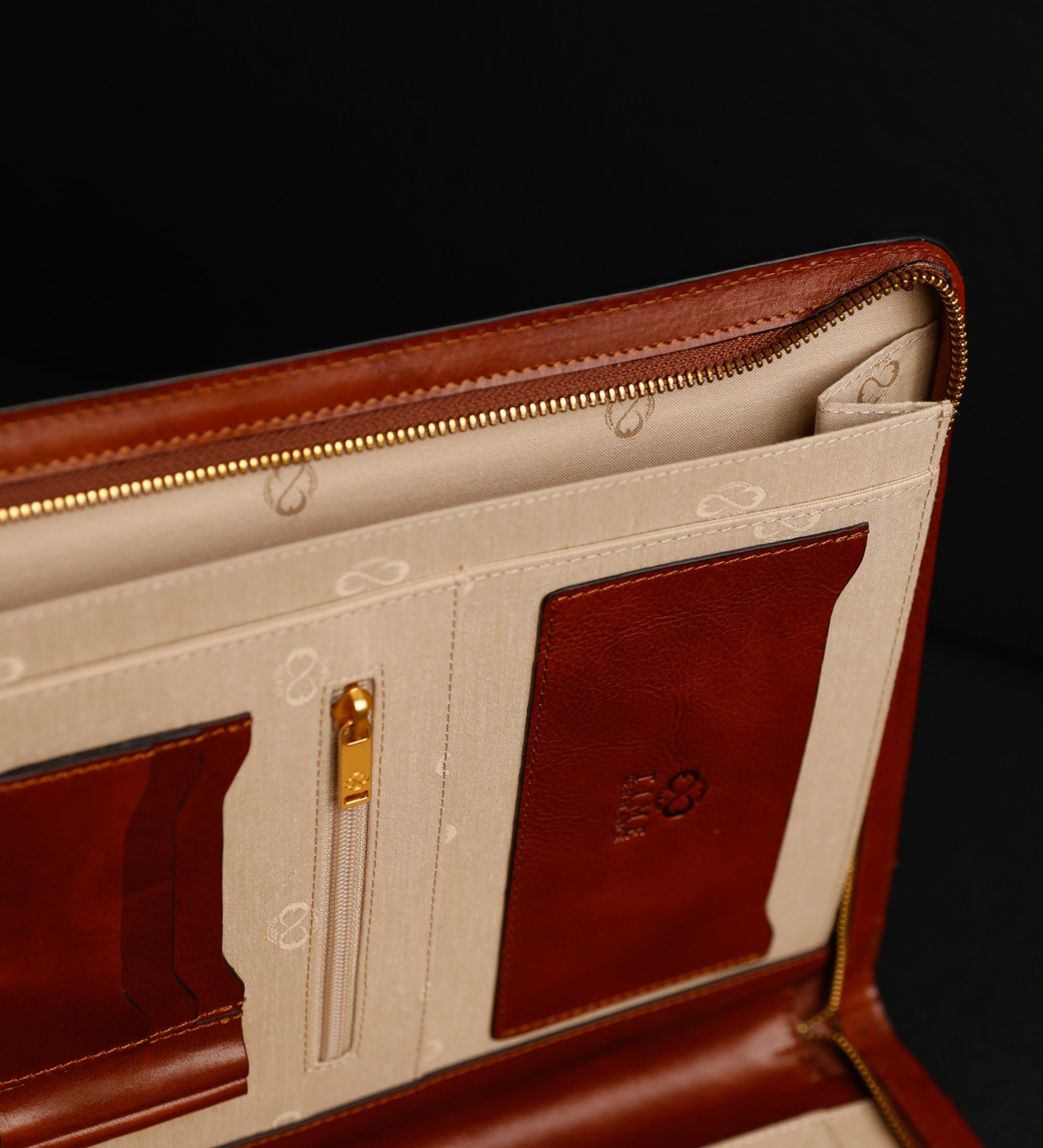 Porte-documents organiseur A4 en cuir Candide