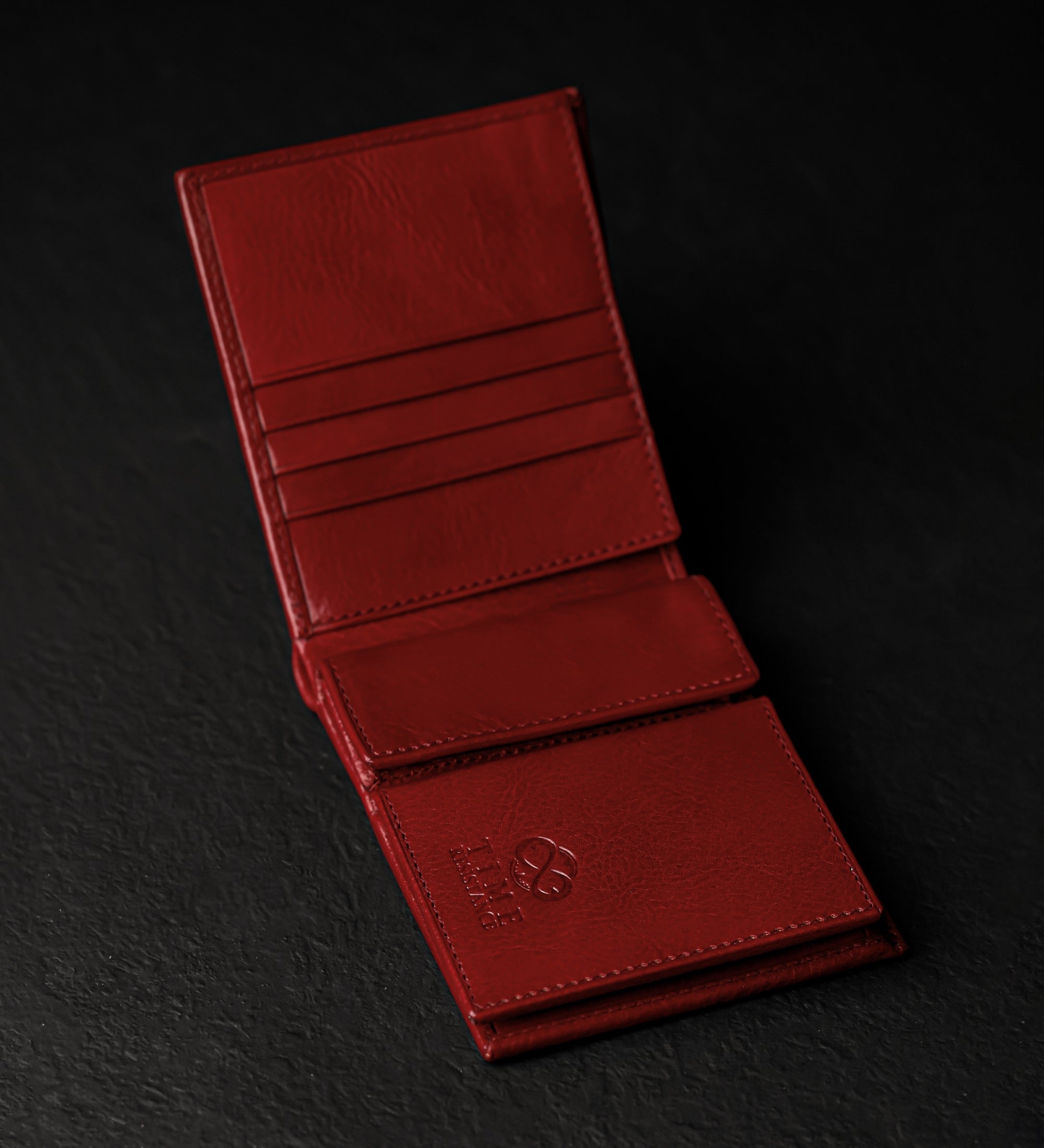 Portefeuille à deux volets en cuir Daniel