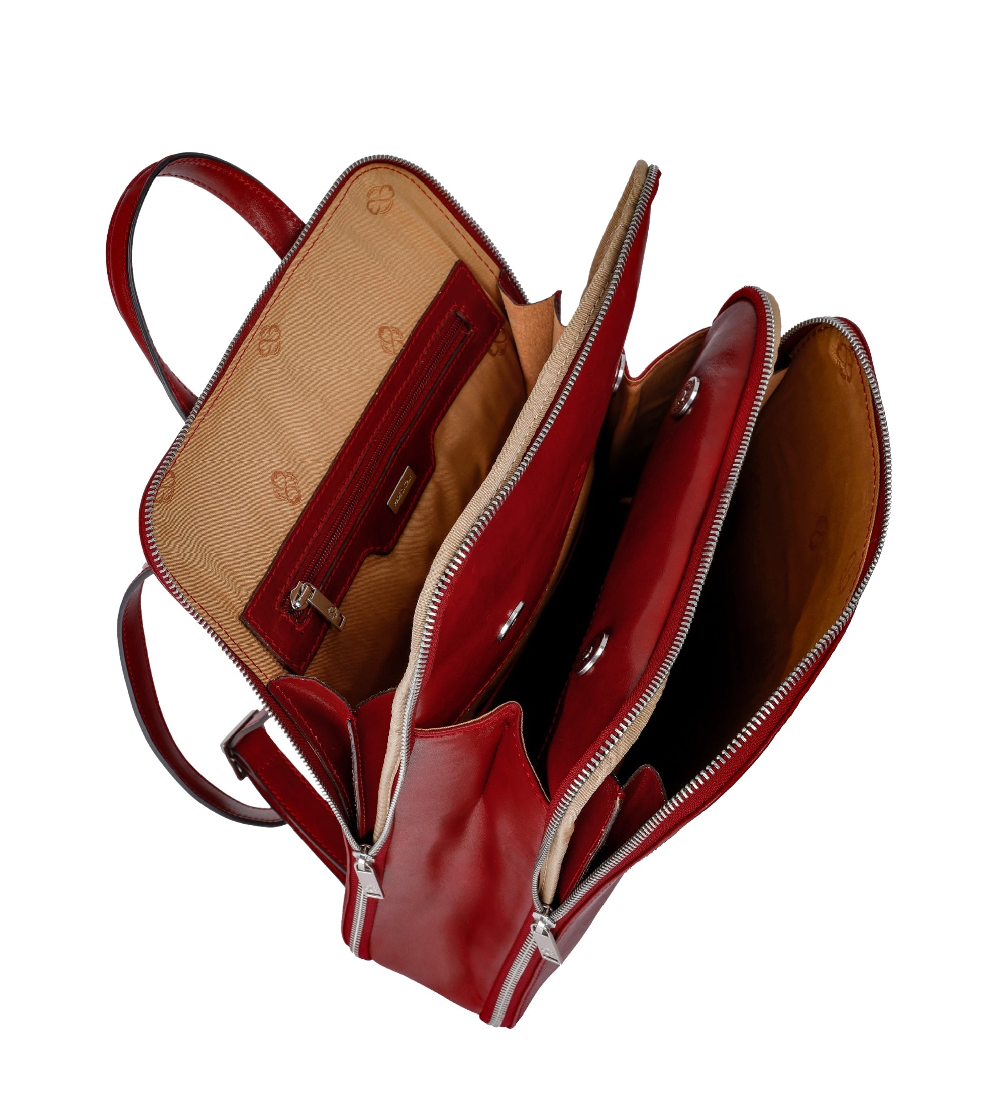 Sac à dos convertible à bandoulière en cuir pour femme Clarissa