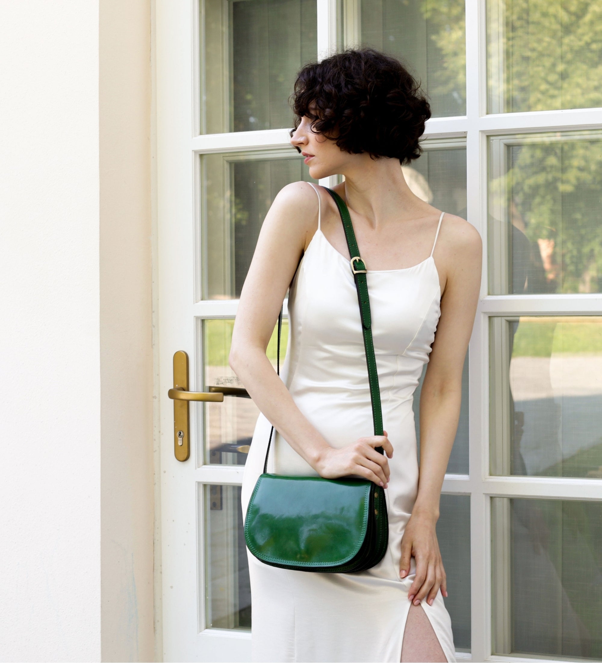 Sac à bandoulière selle en cuir pour femme Moonfleet