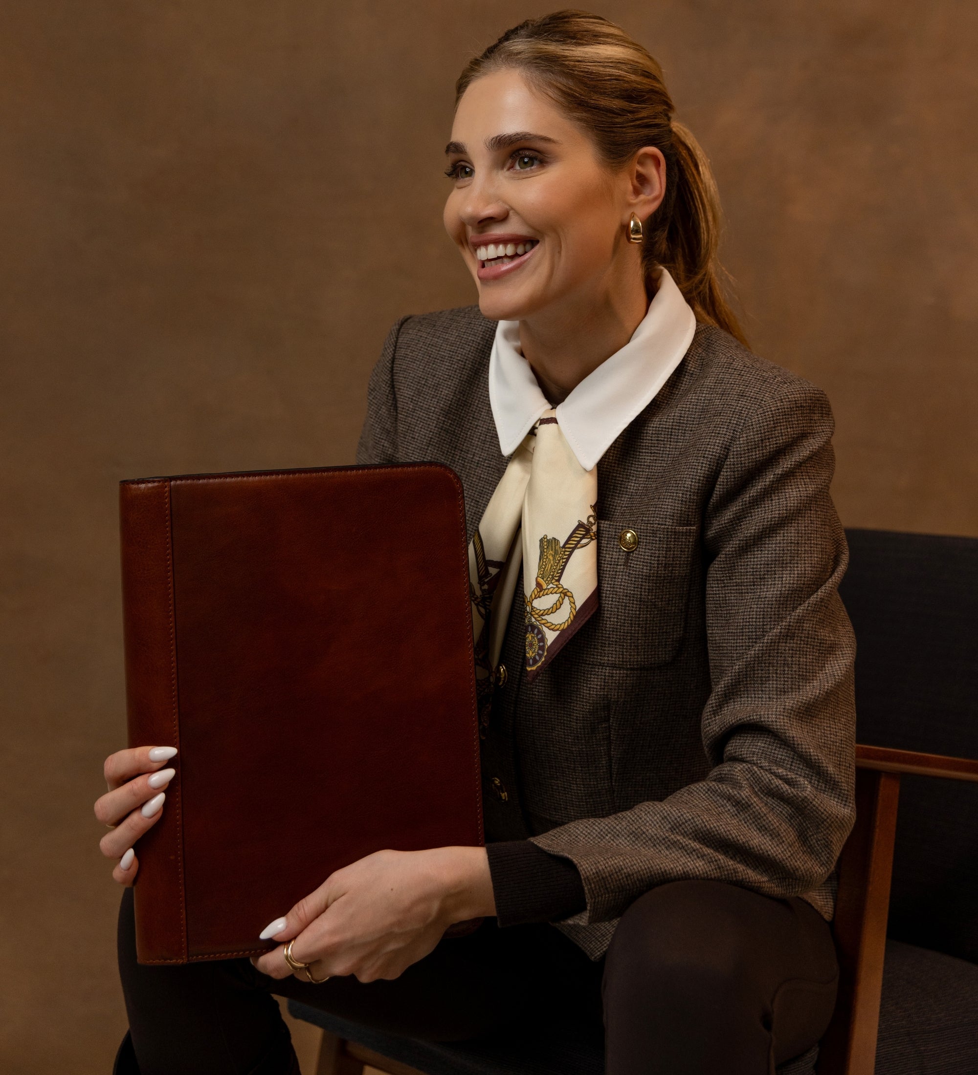 Porte-documents organiseur A4 en cuir pour femme Candide