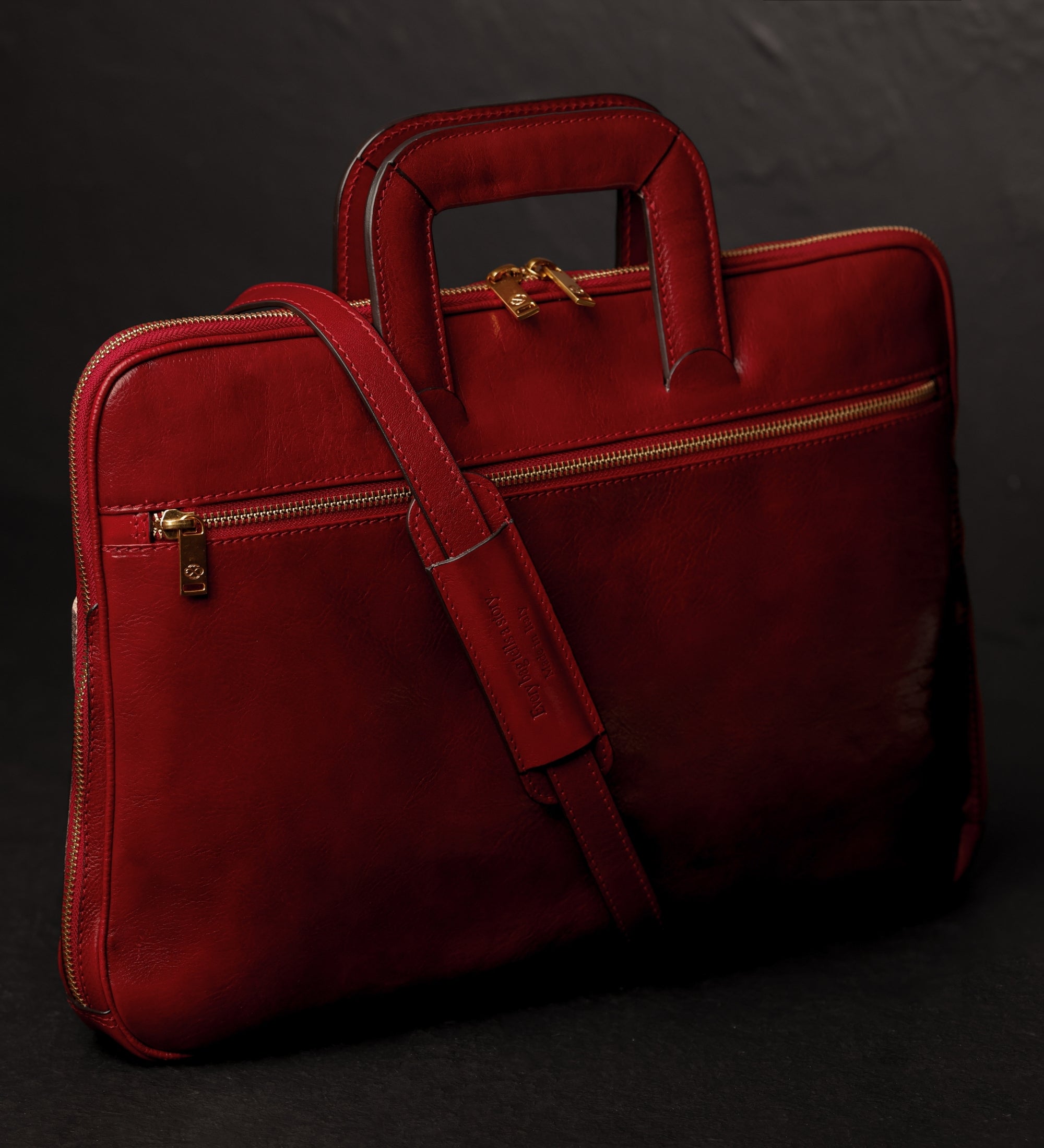 Sacoche pour ordinateur portable en cuir pour femme Brave New World