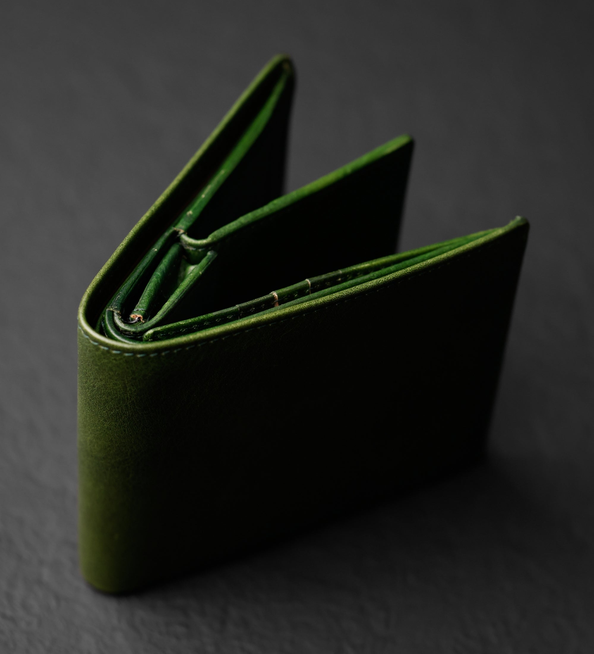 Portefeuille à deux volets en cuir Daniel