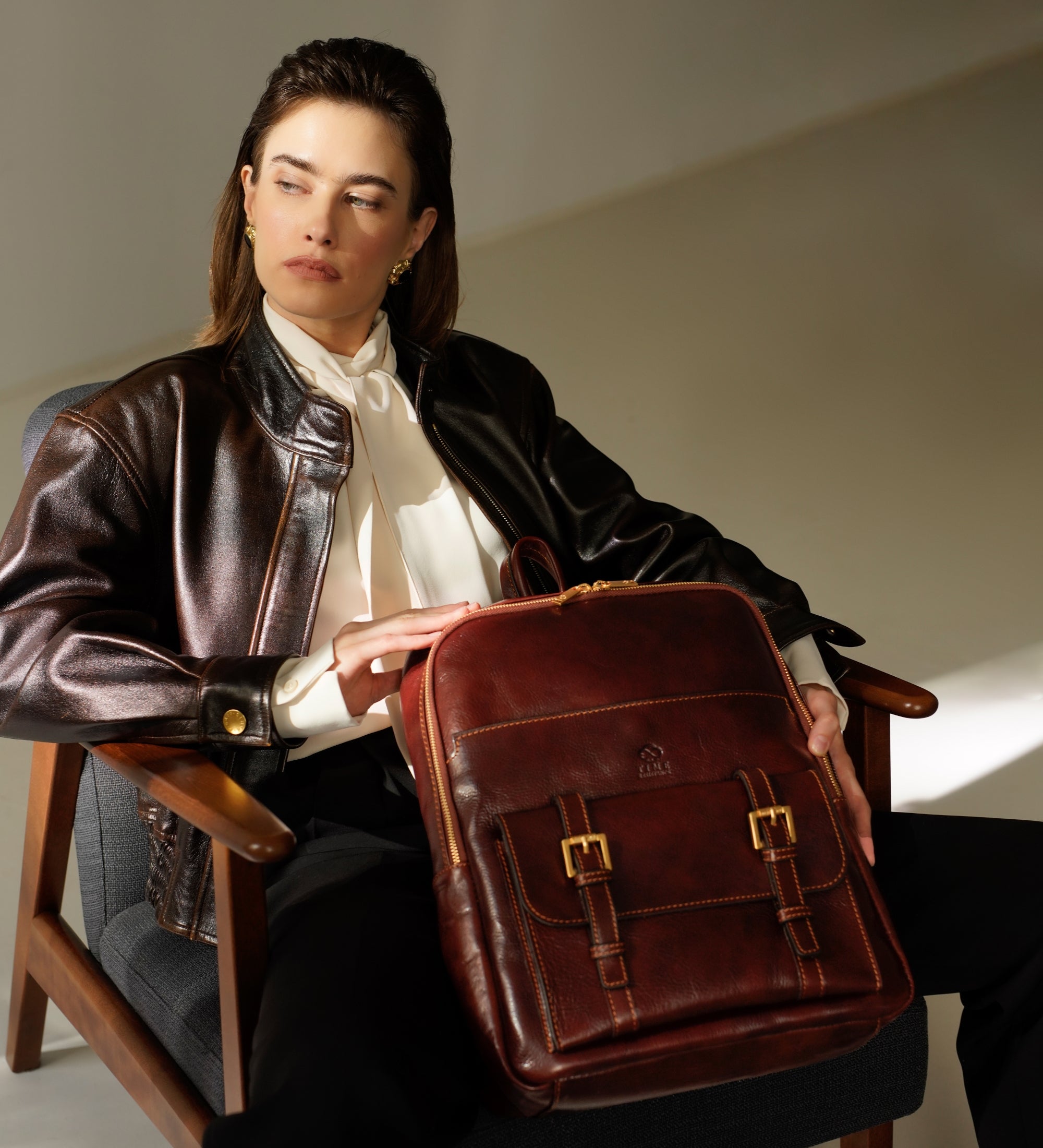 Sac à dos de voyage en cuir pour femme The Divine Comedy