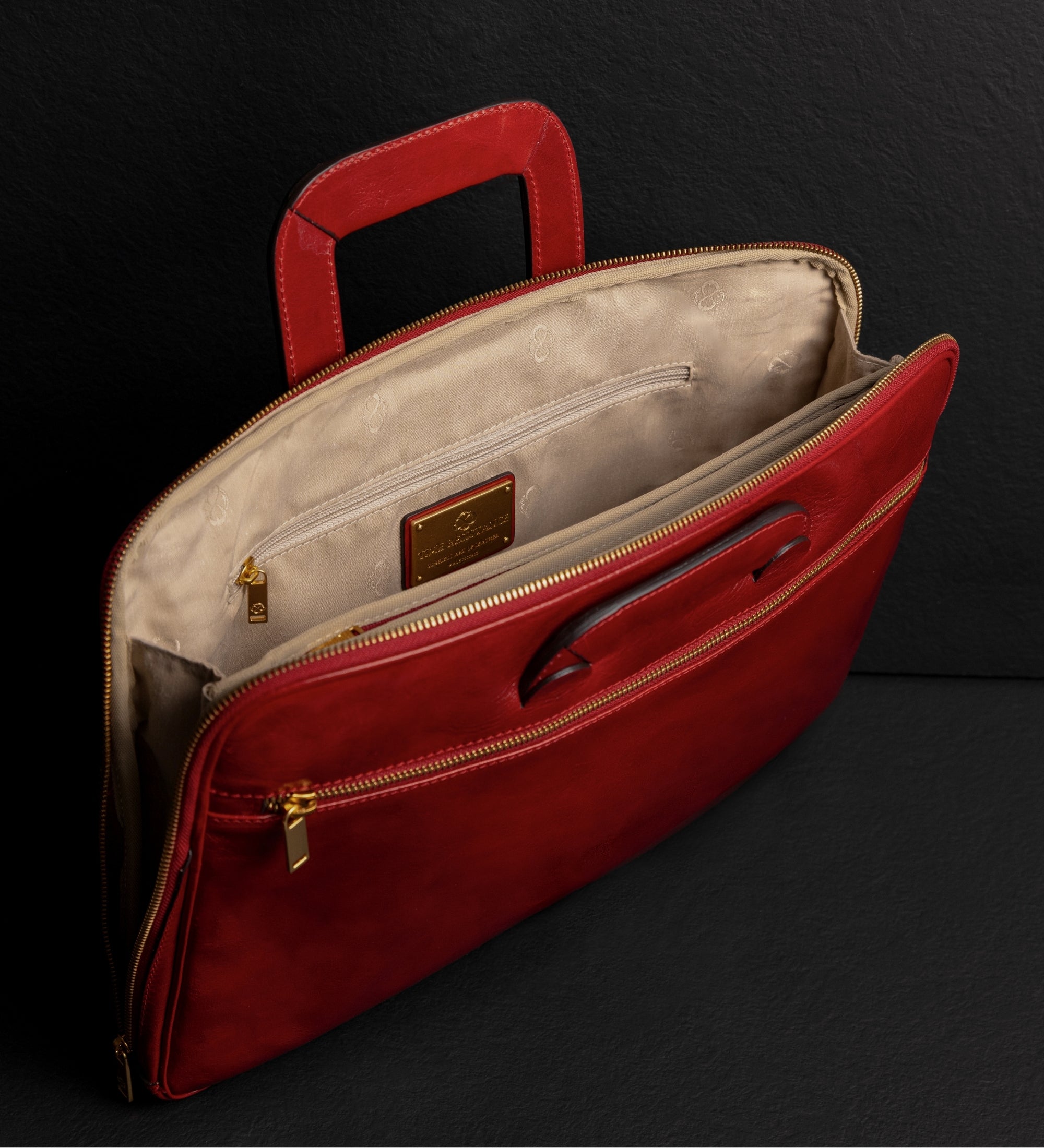 Sacoche pour ordinateur portable en cuir pour femme Brave New World