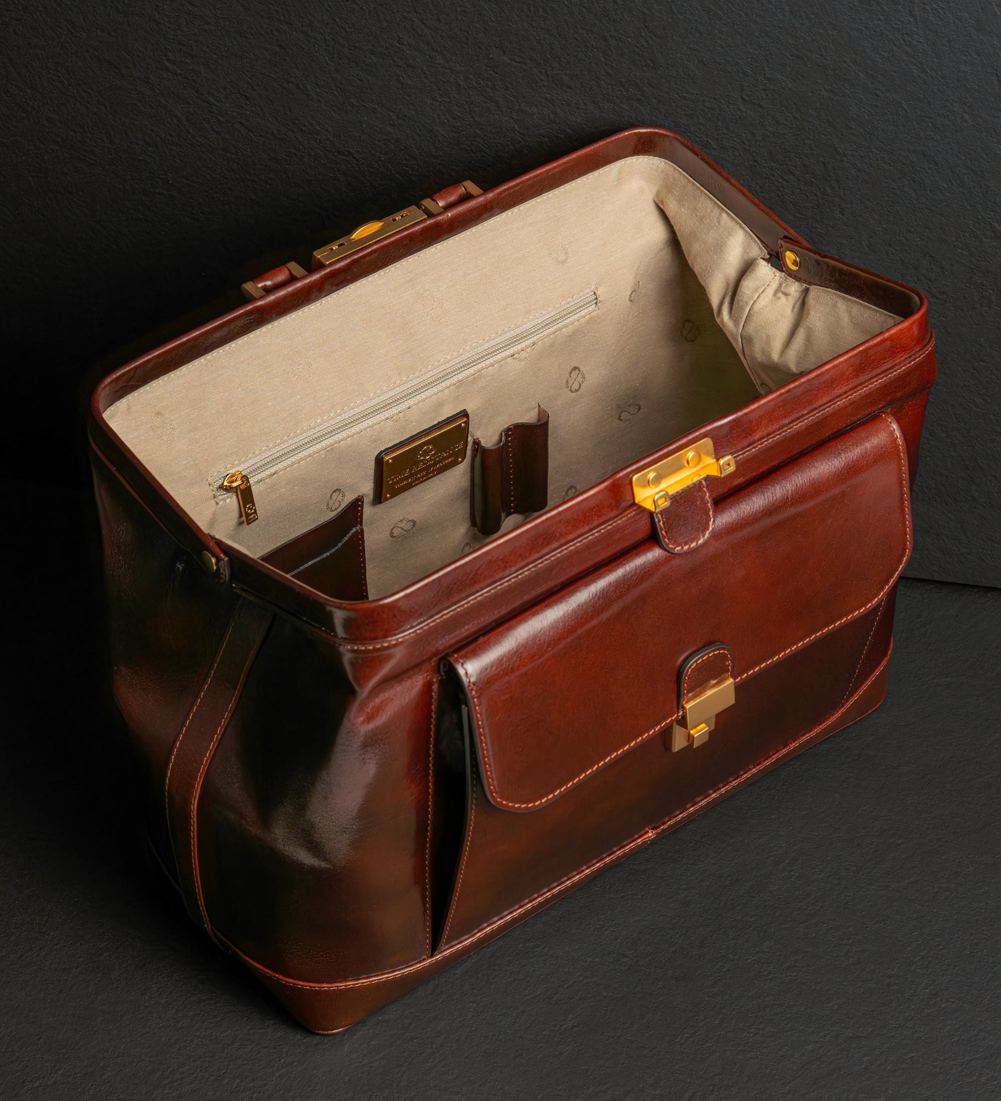 Grand sac de docteur en cuir italien pour femme Hamlet