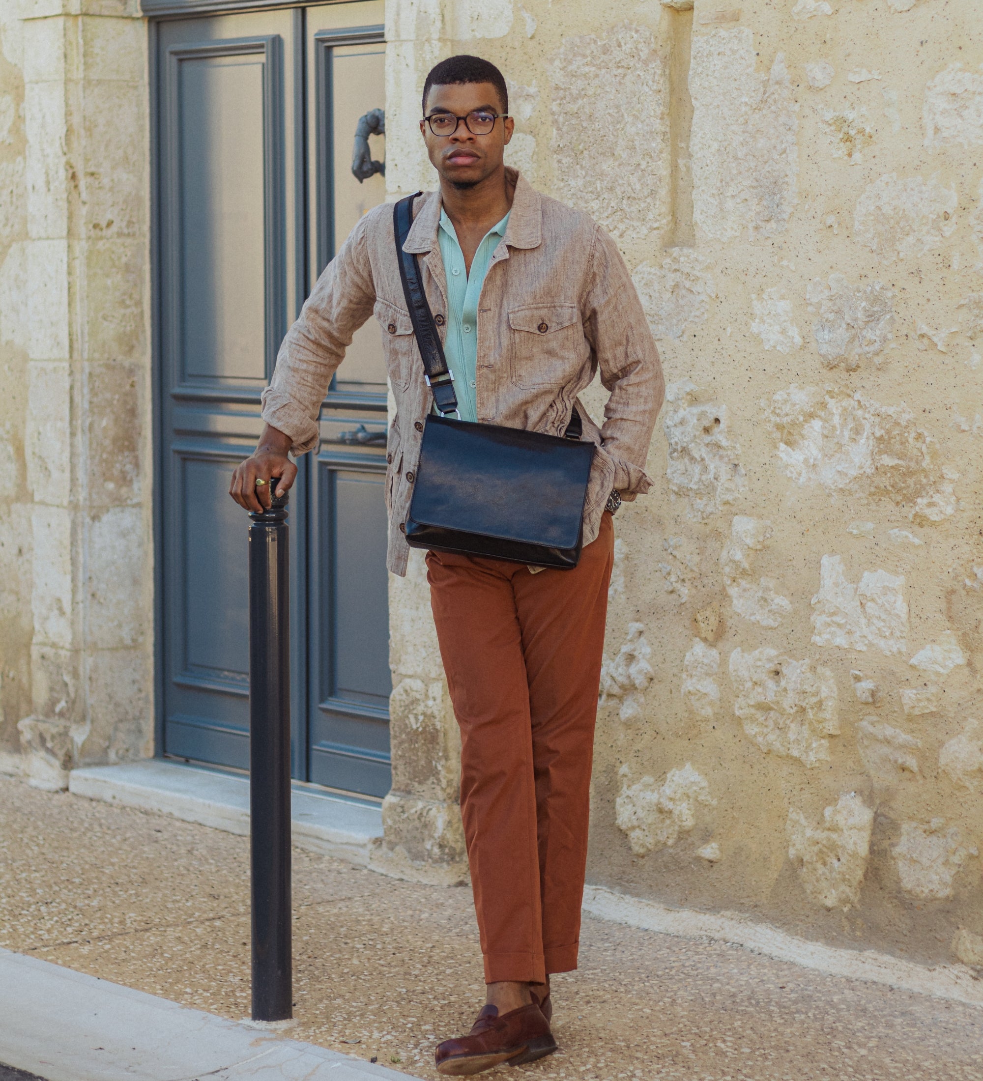 Sac messager en cuir A Room with a View