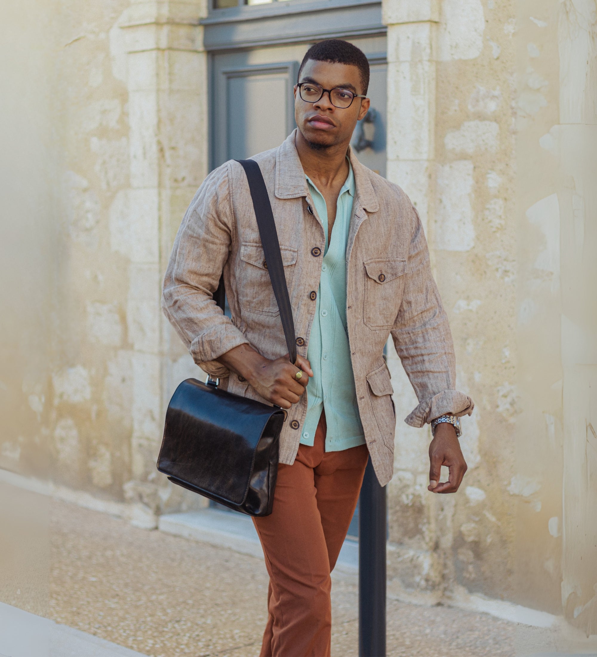 Sac messager en cuir A Room with a View