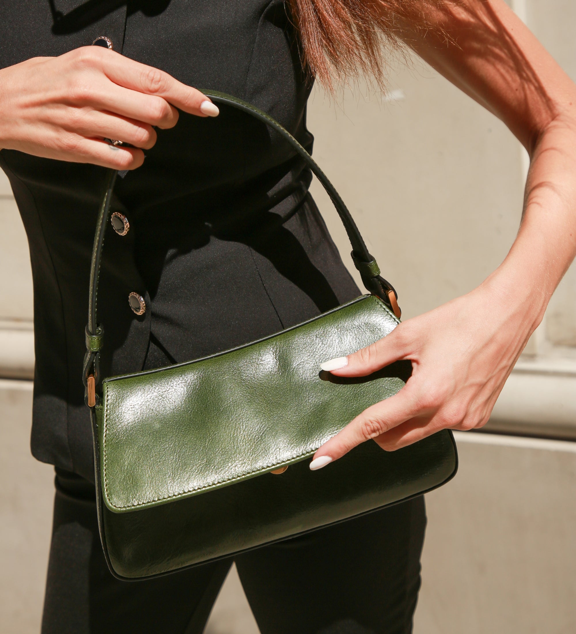 Sac à main baguette en cuir pour femme Bright Lights, Big City