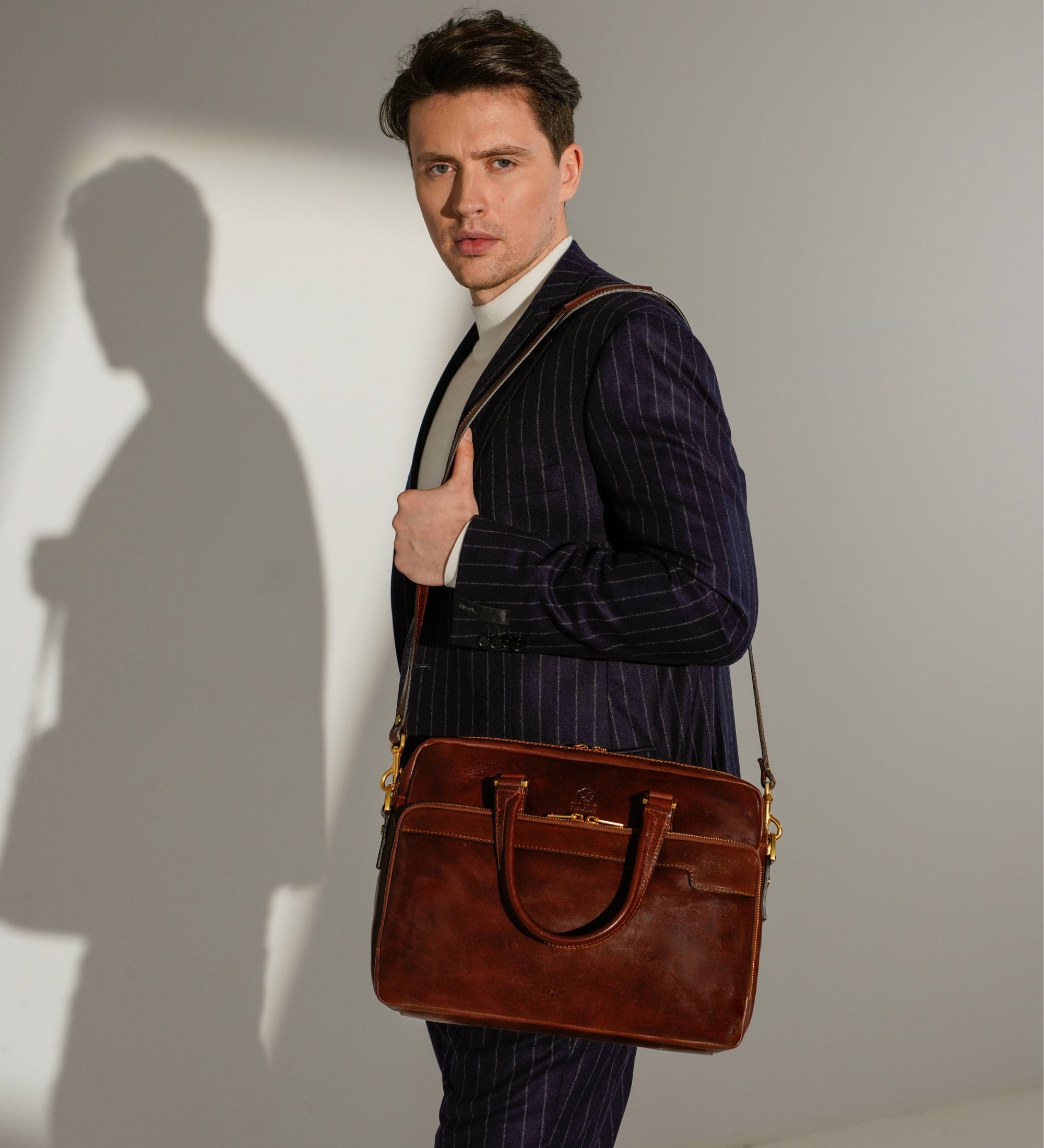 Sacoche pour ordinateur portable en cuir Orlando