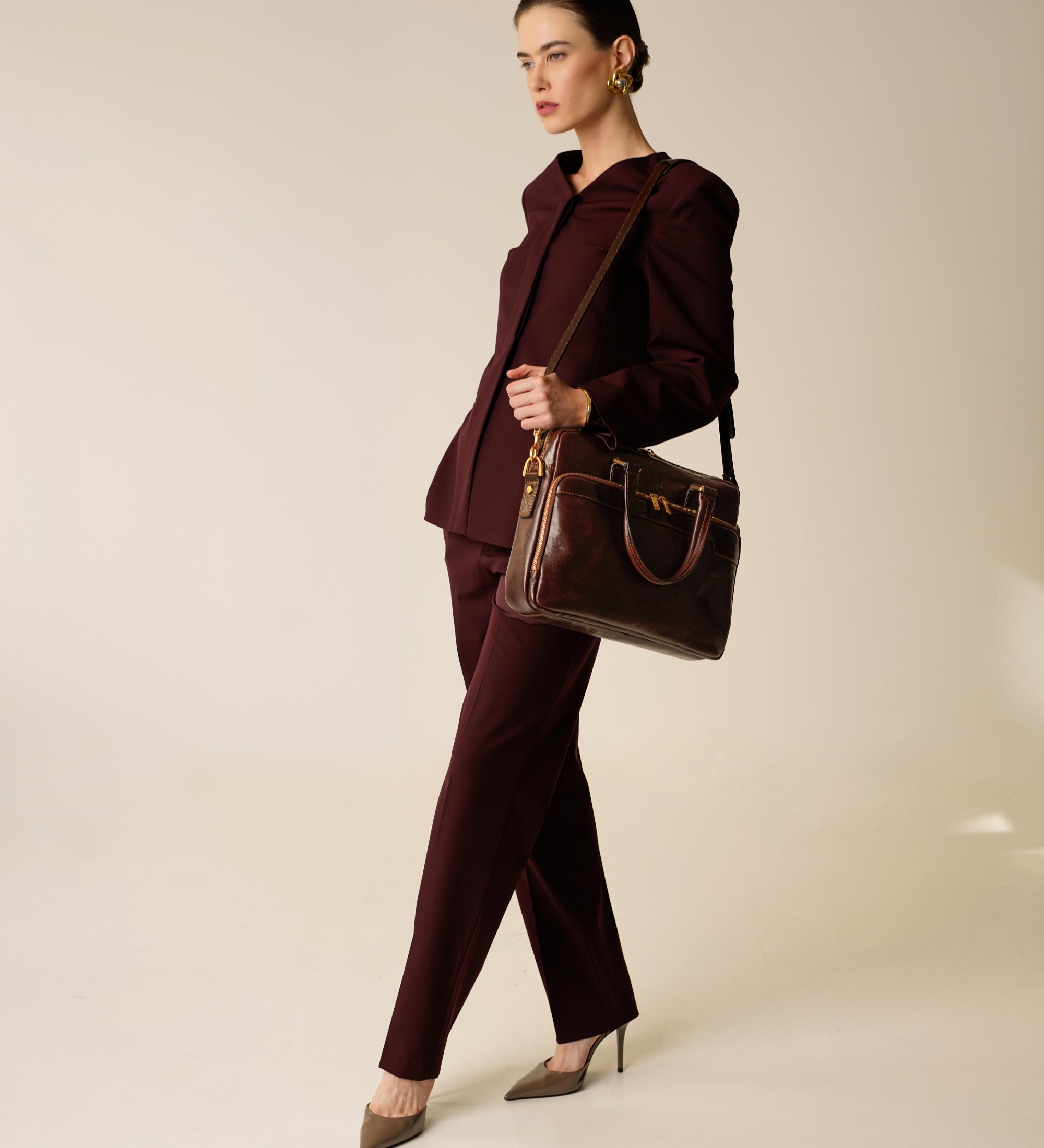 Sacoche pour ordinateur portable en cuir pour femme Orlando