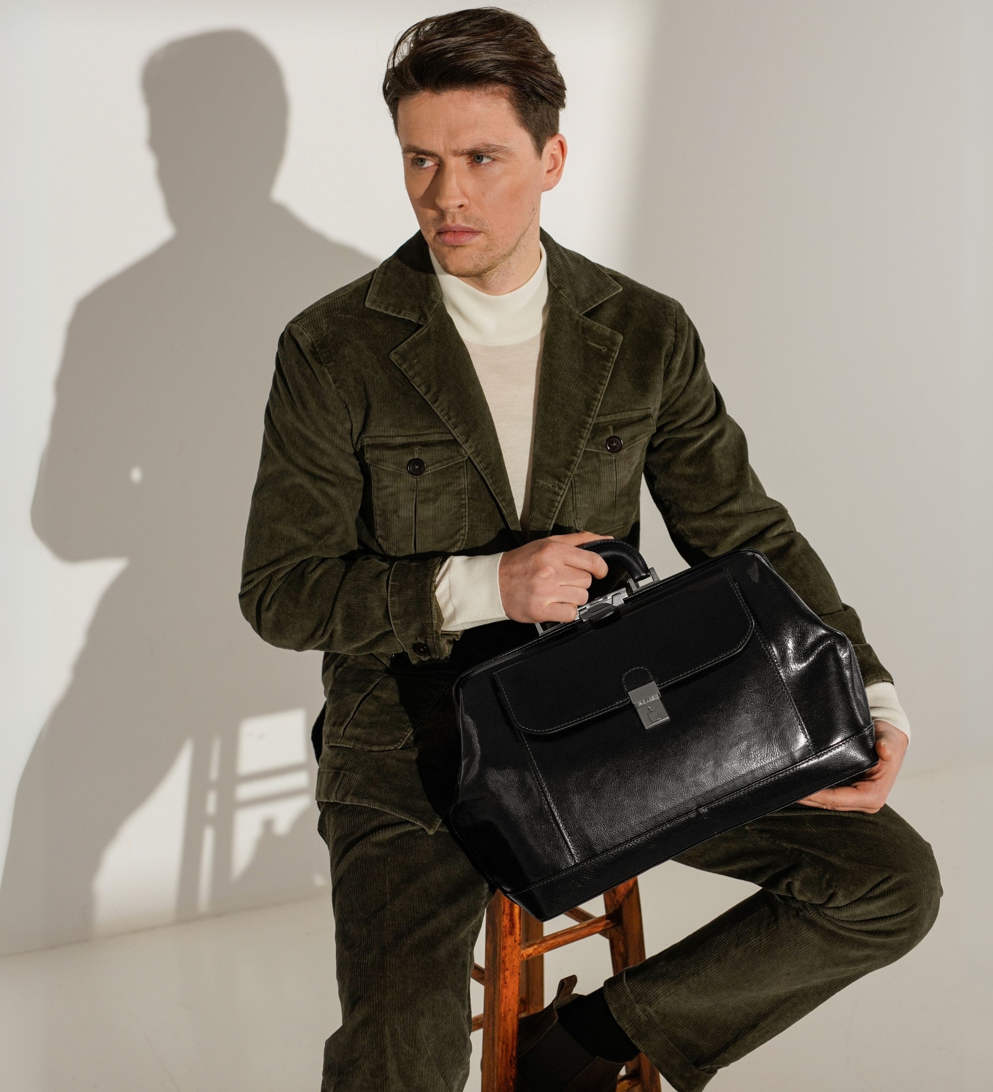 Grand sac de docteur en cuir italien Hamlet