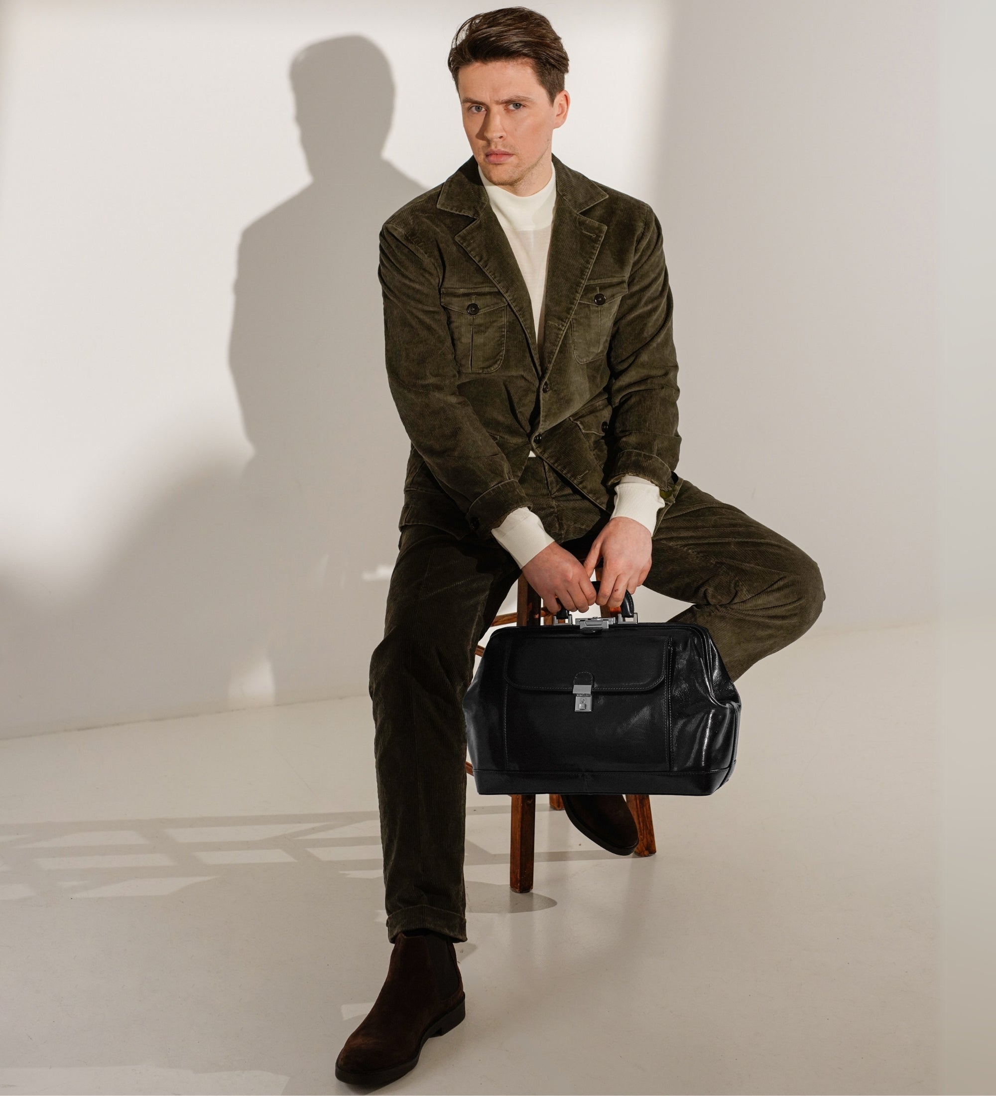 Grand sac de docteur en cuir italien Hamlet