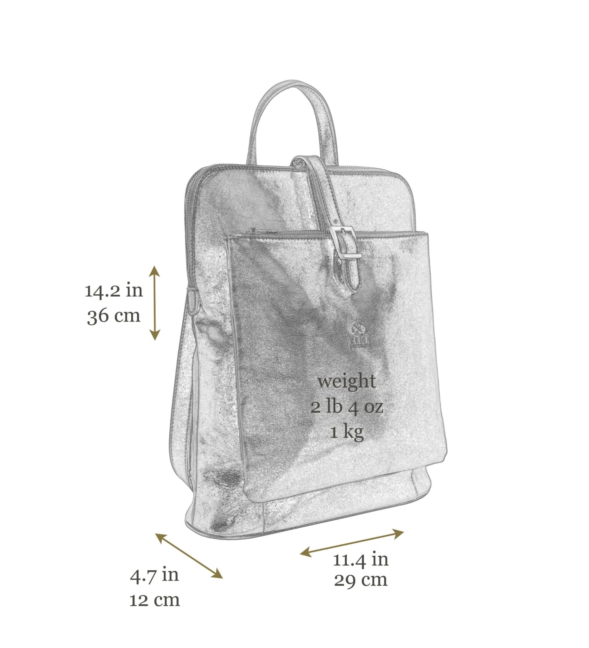 Sac à dos convertible à bandoulière en cuir pour femme Emma