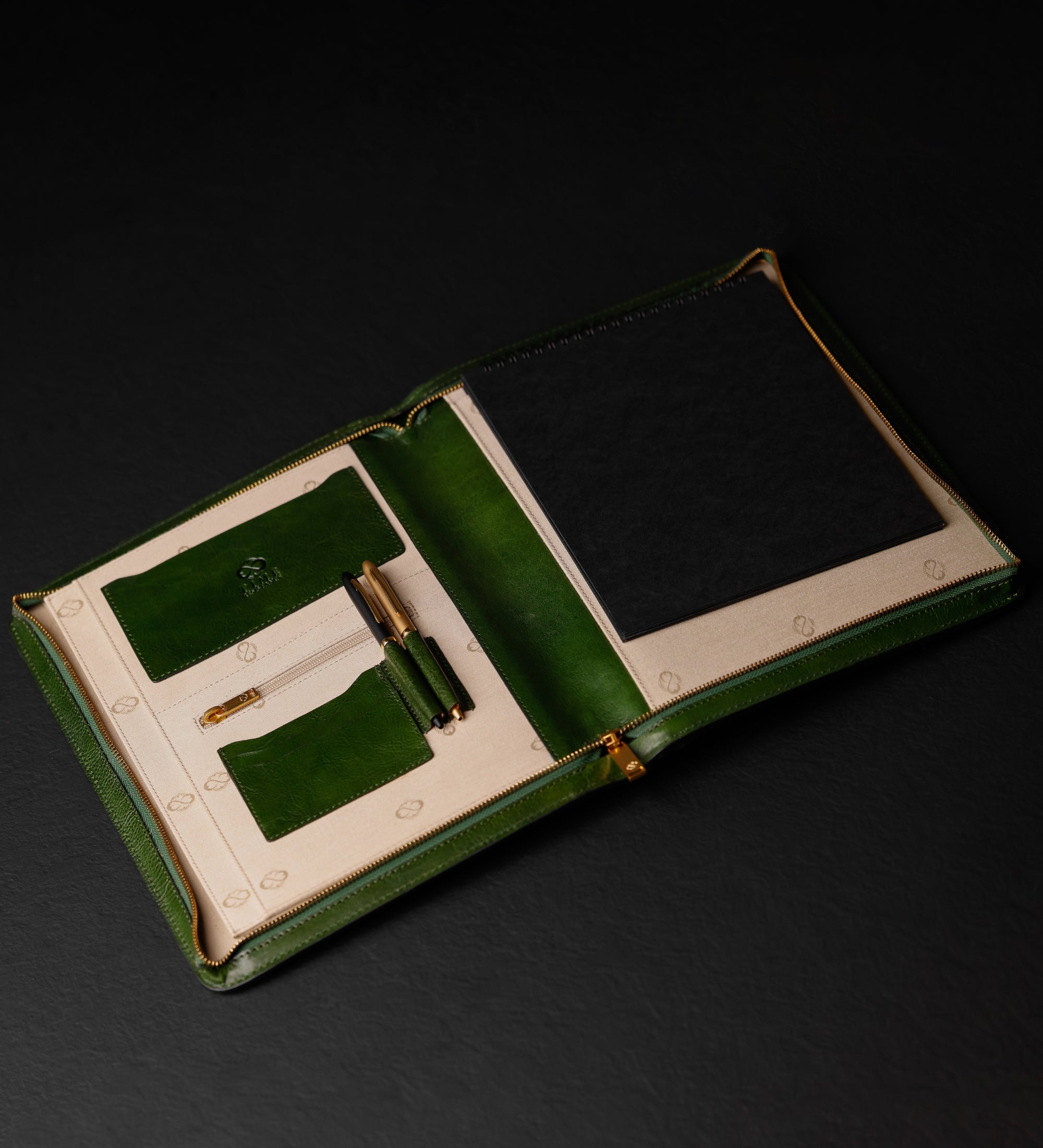 Porte-documents organiseur A4 en cuir Candide