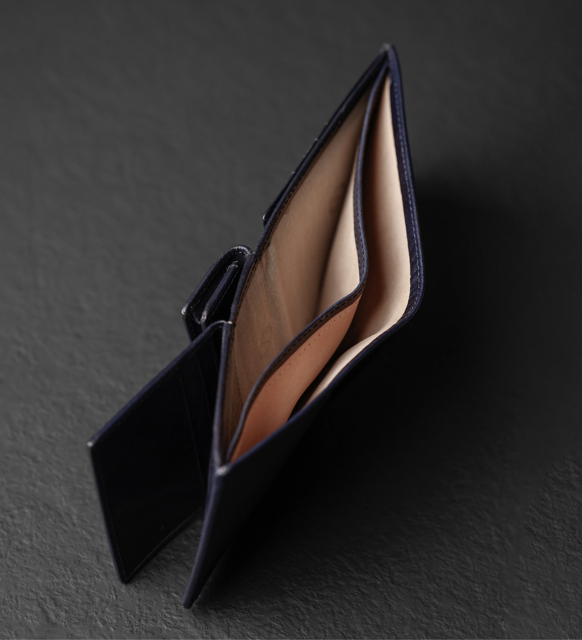 Portefeuille à deux volets en cuir Daniel