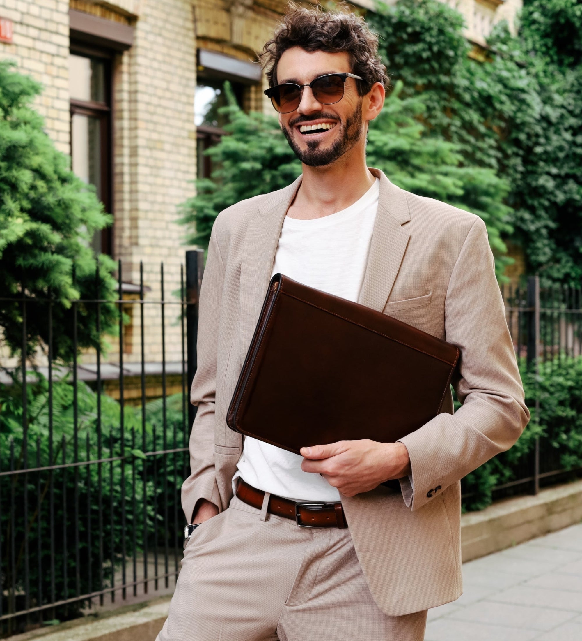 Porte-documents organiseur A4 en cuir Candide