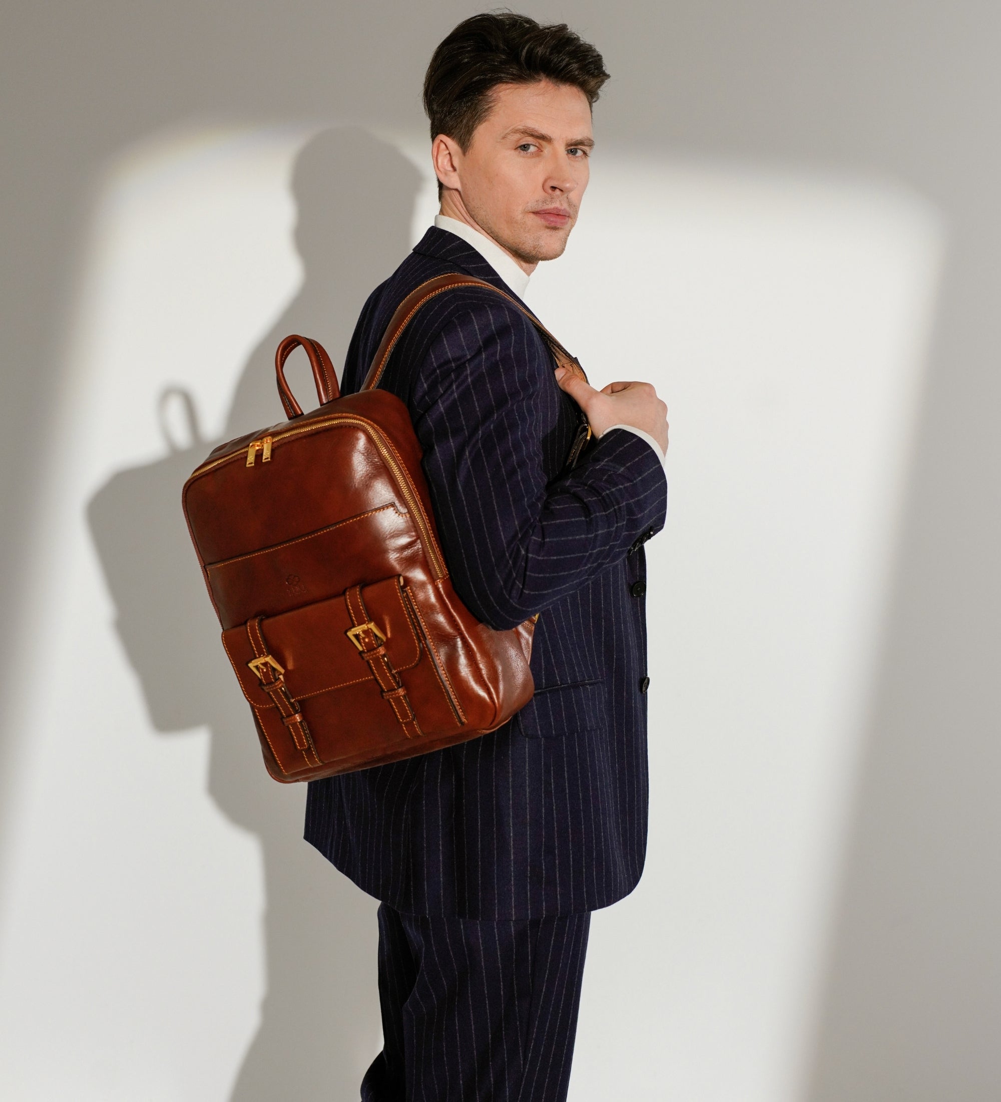 Grand sac à dos en cuir pour homme The Divine Comedy