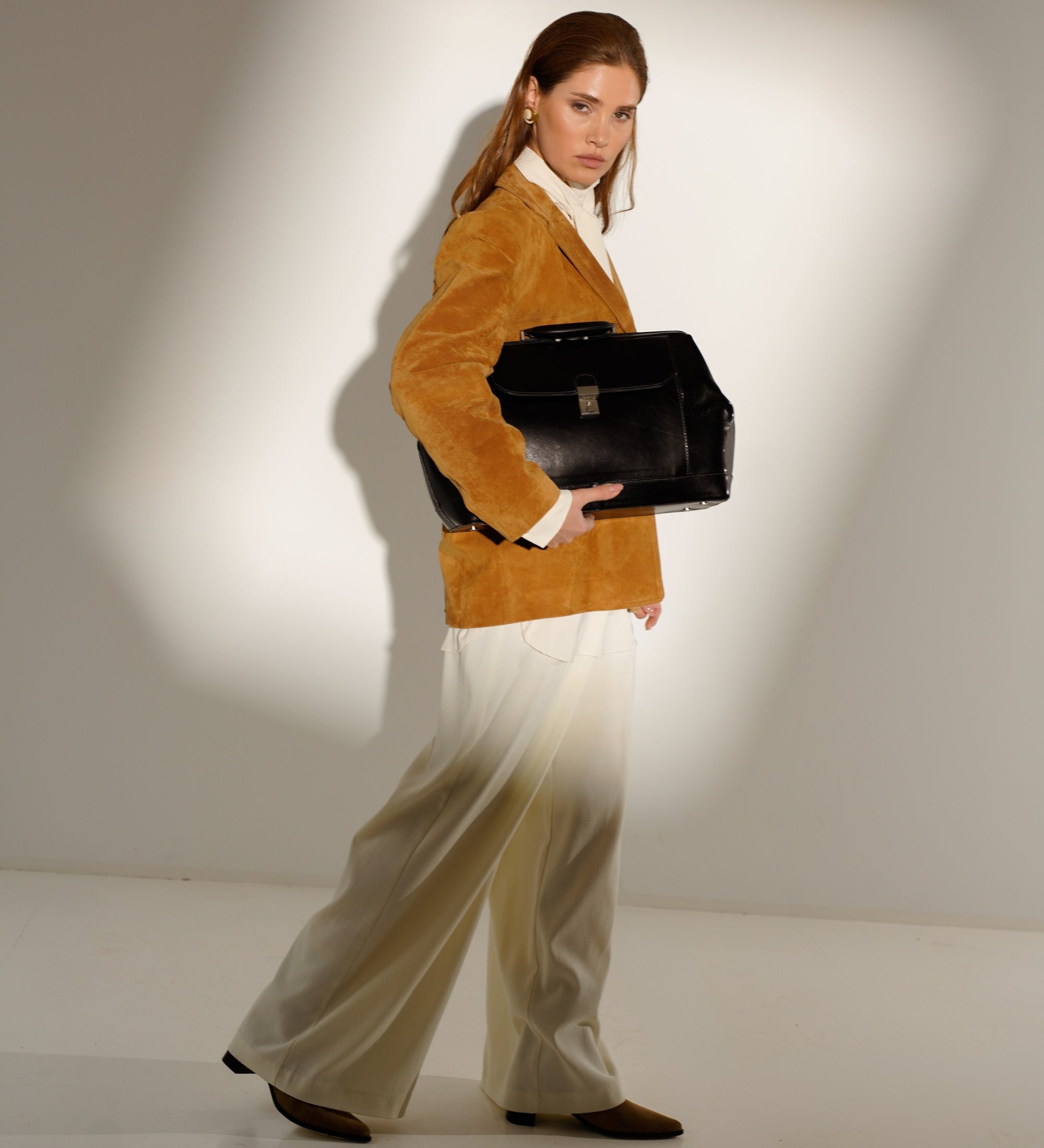 Grand sac de docteur en cuir italien pour femme Hamlet