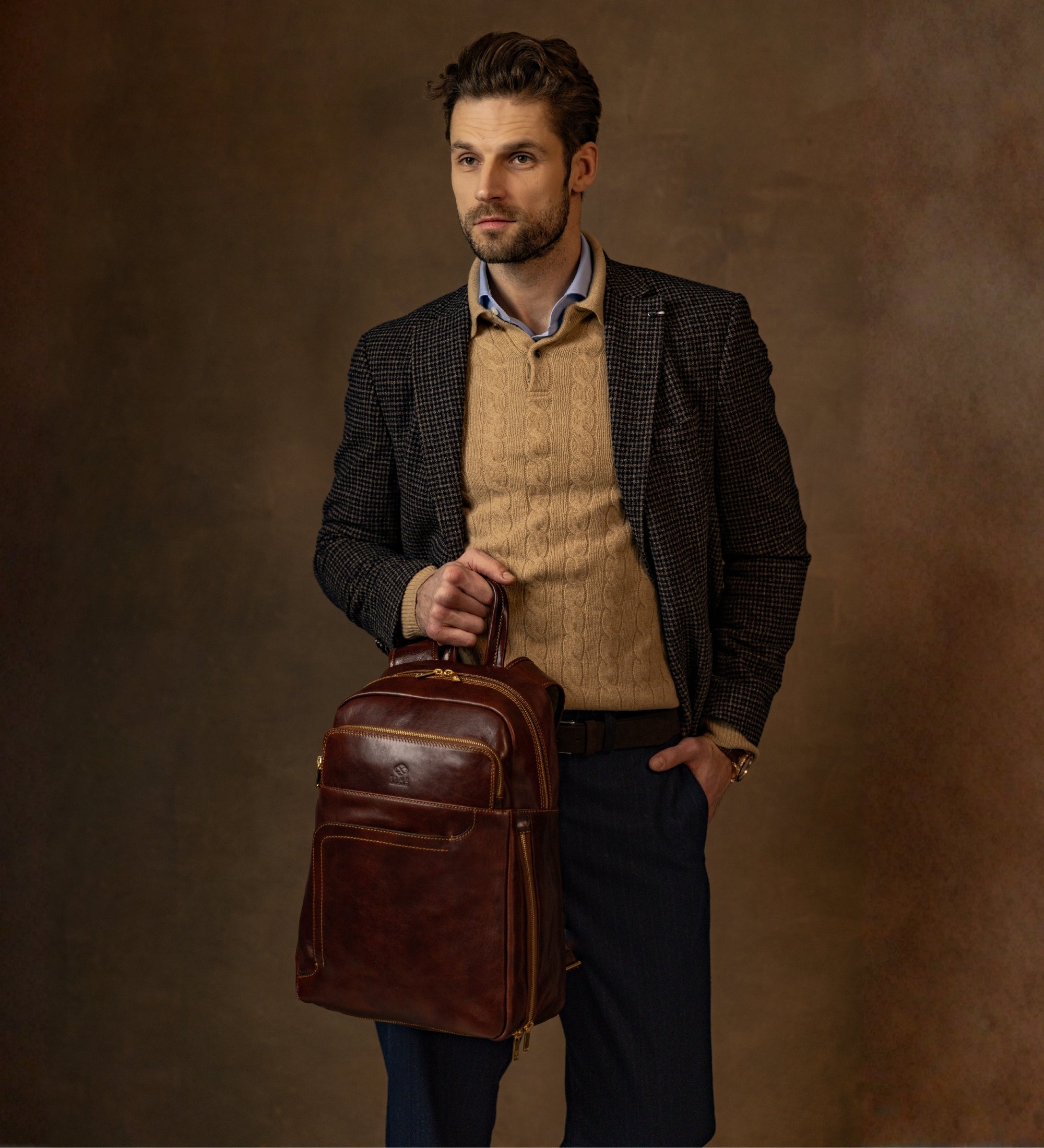 Grand sac à dos en cuir L.A. Confidential