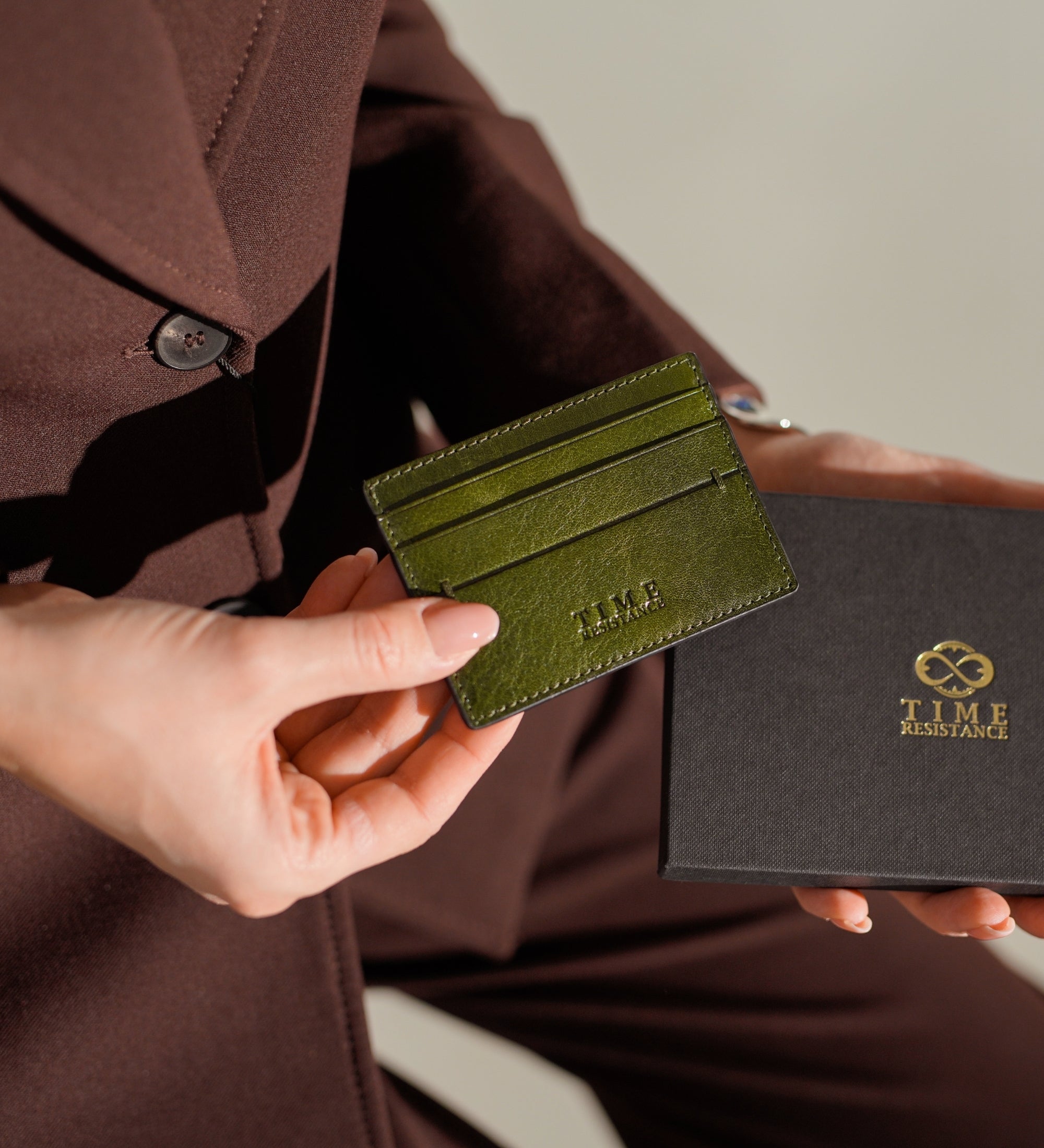 Porte-cartes en cuir pour femme Fireflies