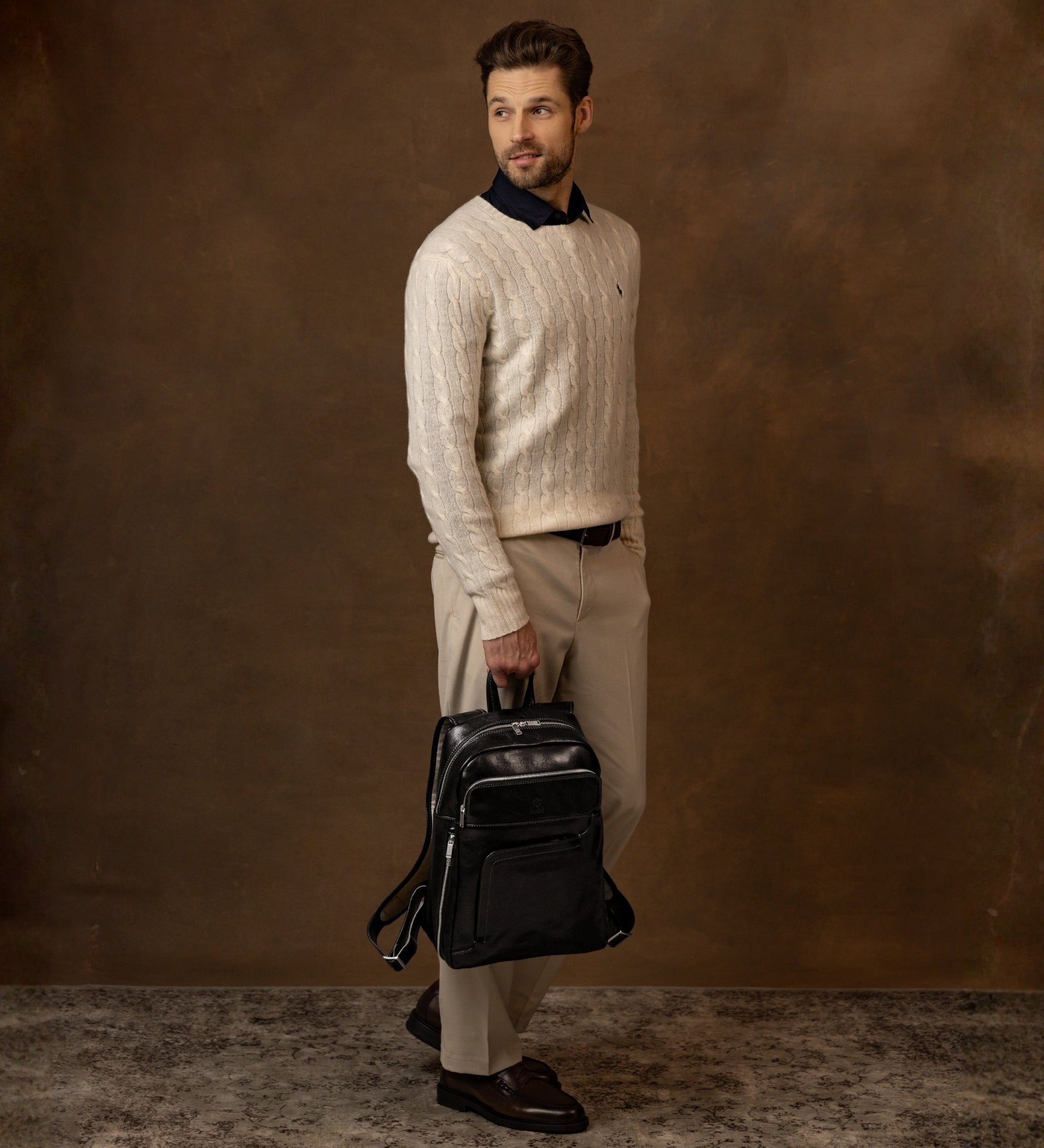 Grand sac à dos en cuir L.A. Confidential