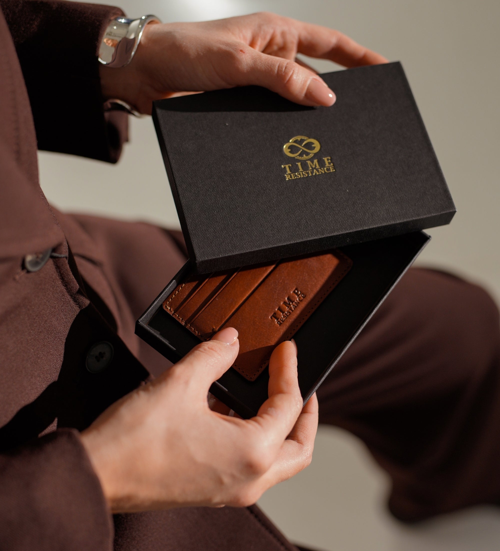 Porte-cartes en cuir pour femme Fireflies