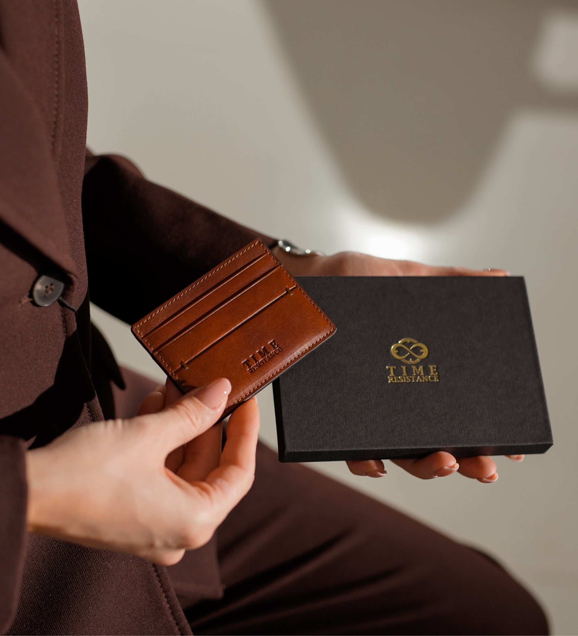 Porte-cartes en cuir pour femme Fireflies