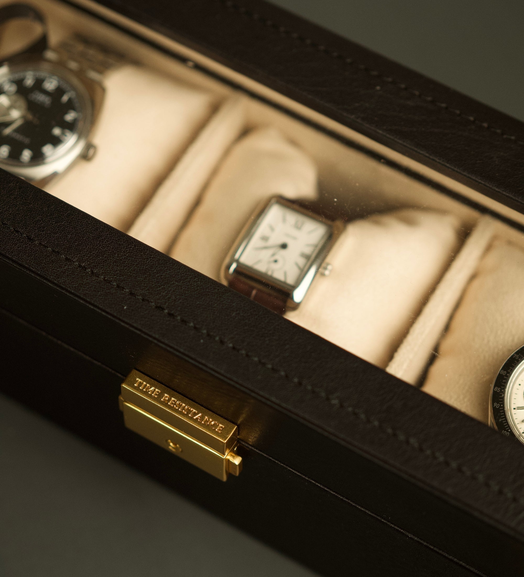 Boîte à montres, organiseur de montres en cuir Silence