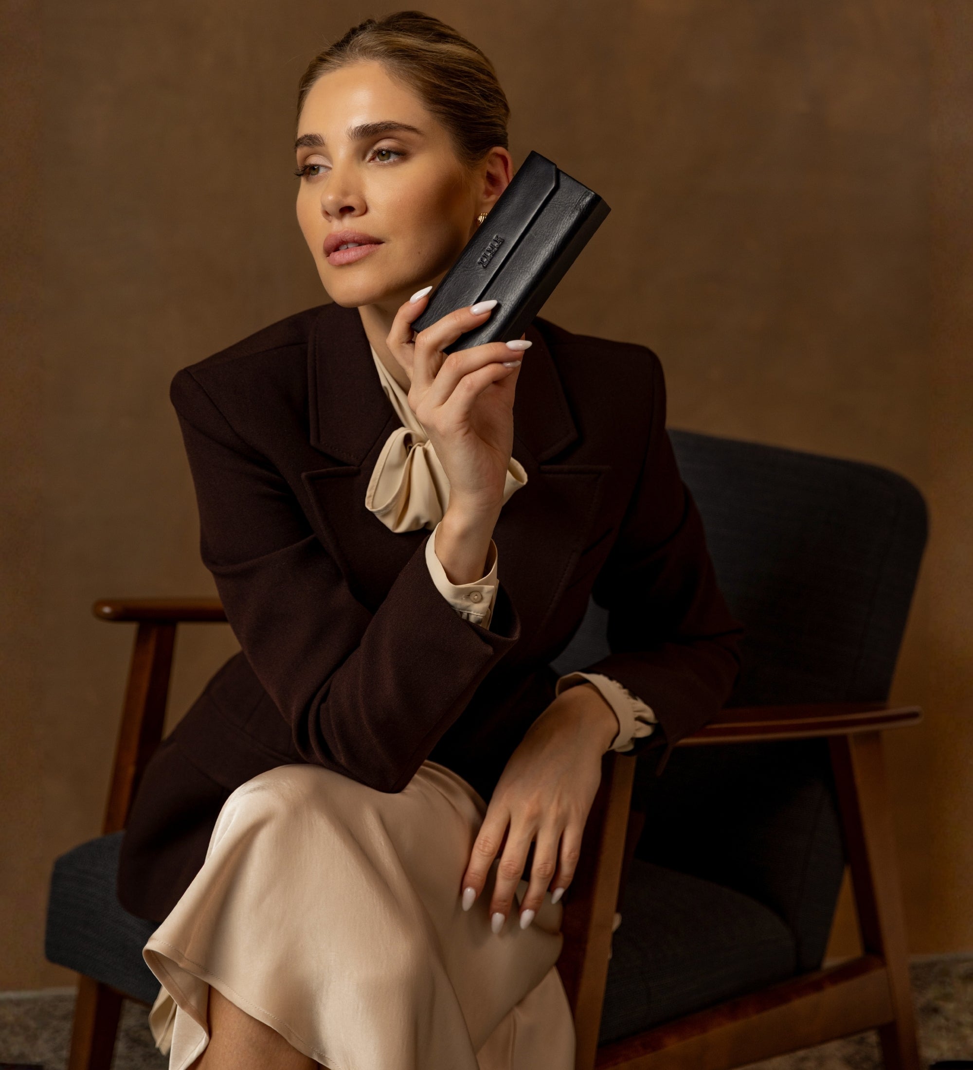 Étui à lunettes pliable en cuir pour femme The Riddle of the Sands