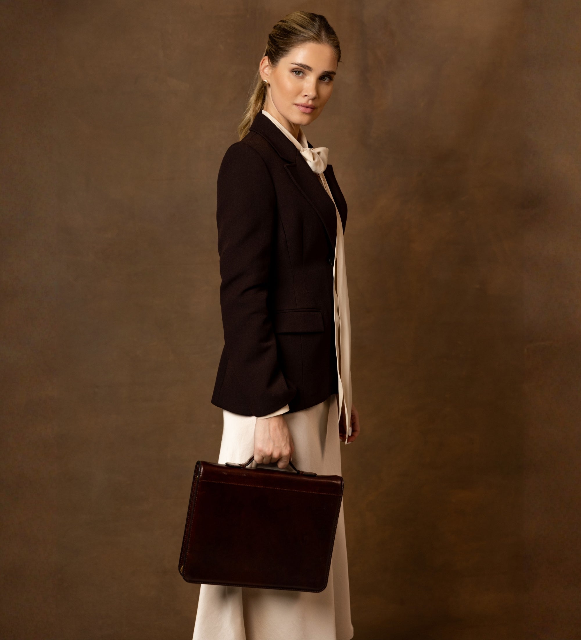 Porte-documents en cuir avec classeur pour femme Joy in the Morning