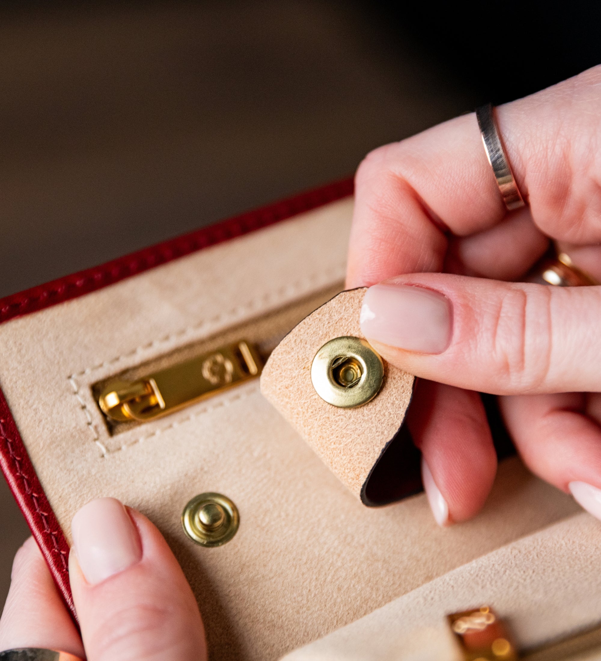 Étui à bijoux de voyage en cuir pour femme Madame Bovary