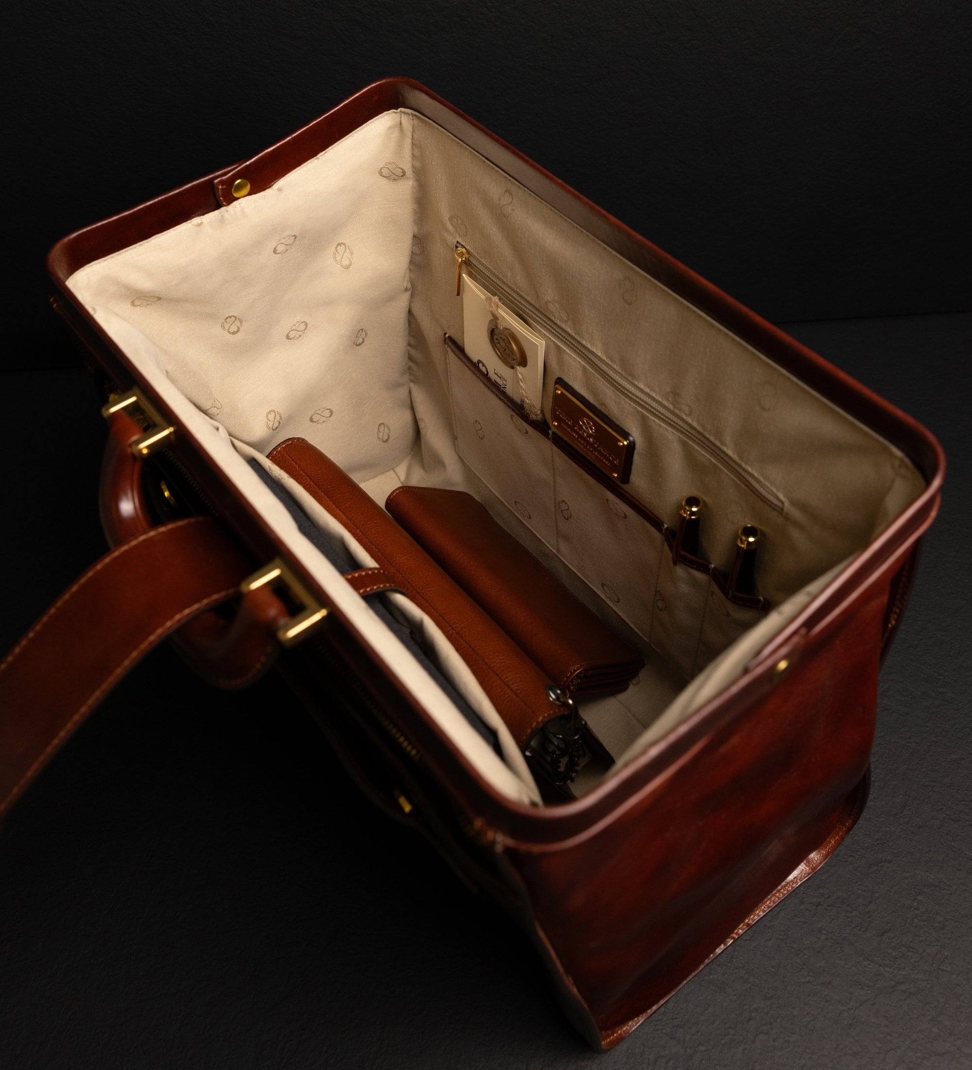 Grand sac de docteur en cuir Mrs Dalloway