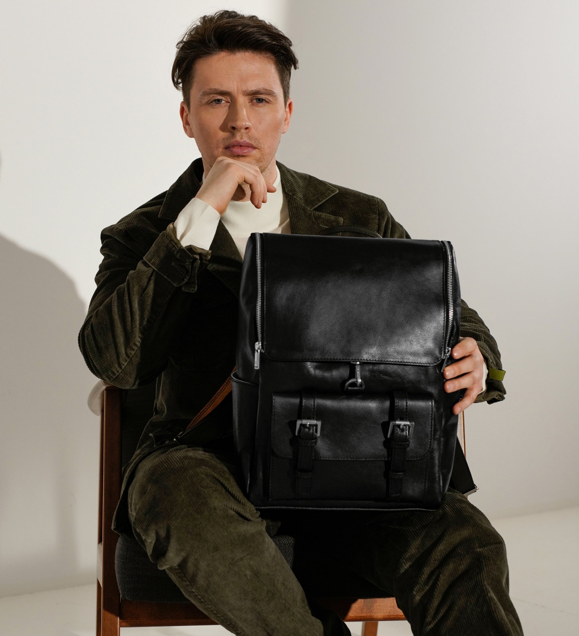 Grand sac à dos en cuir The Odyssey