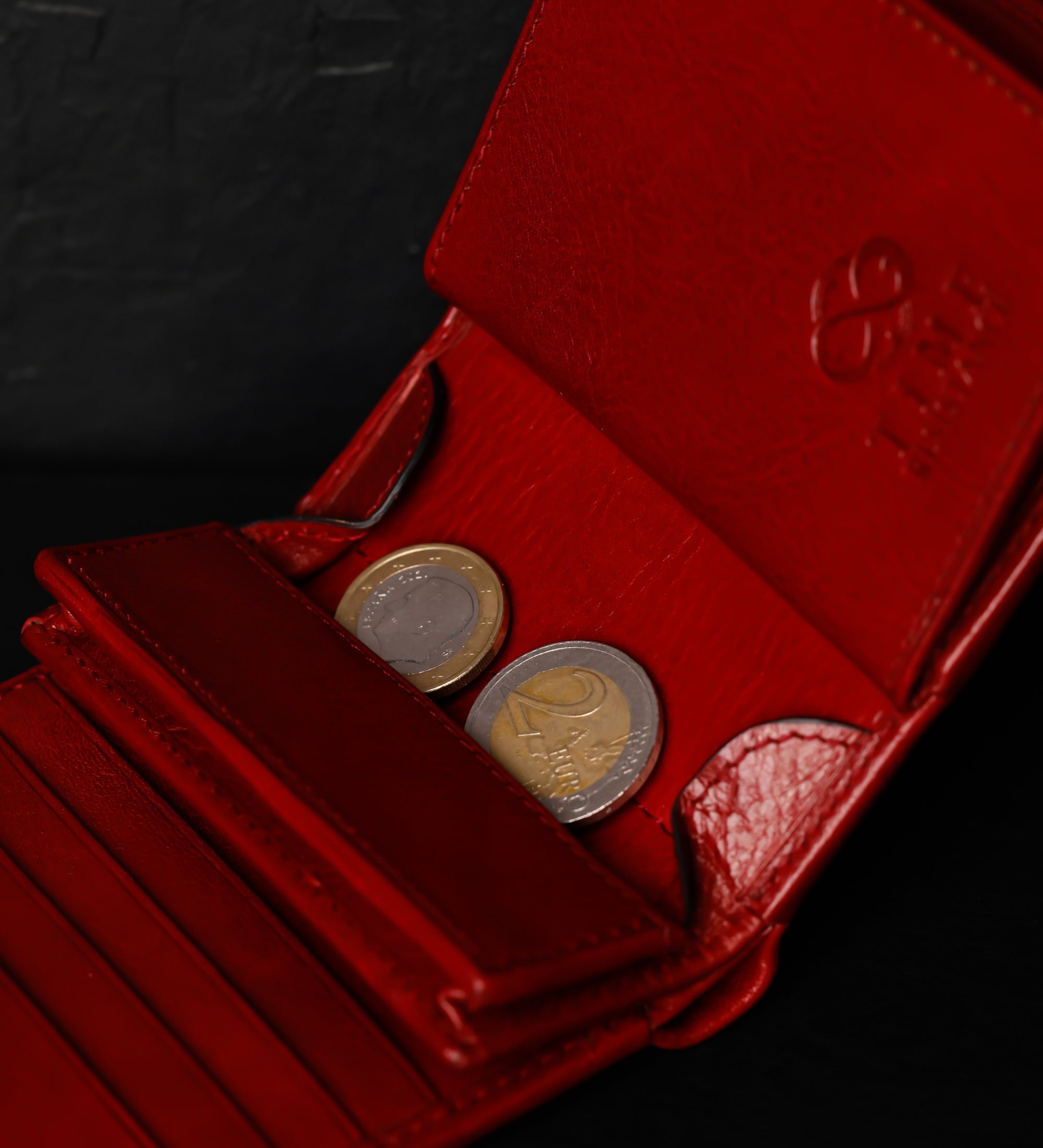 Portefeuille à deux volets en cuir Daniel