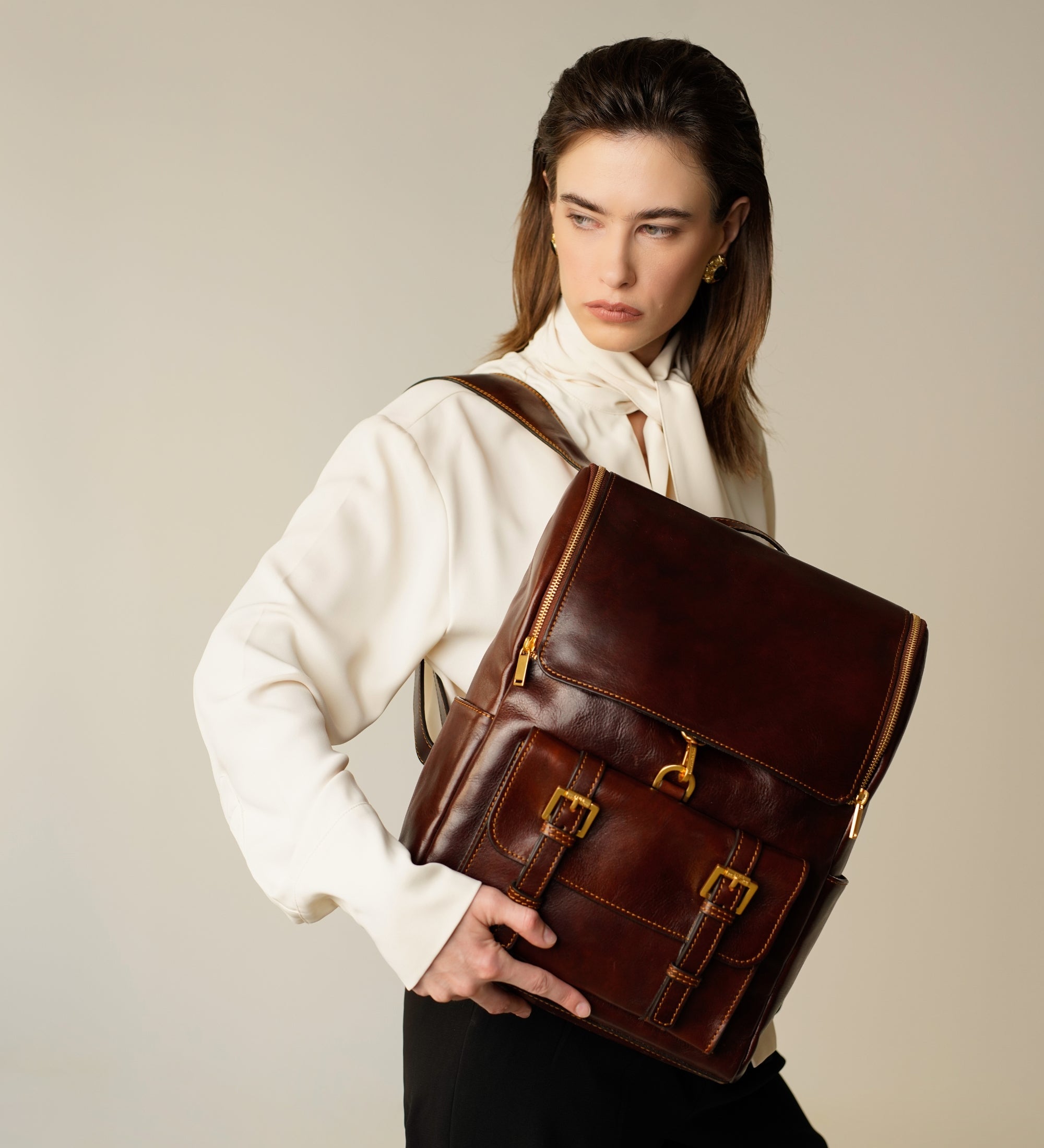 Grand sac à dos en cuir pour femme The Odyssey