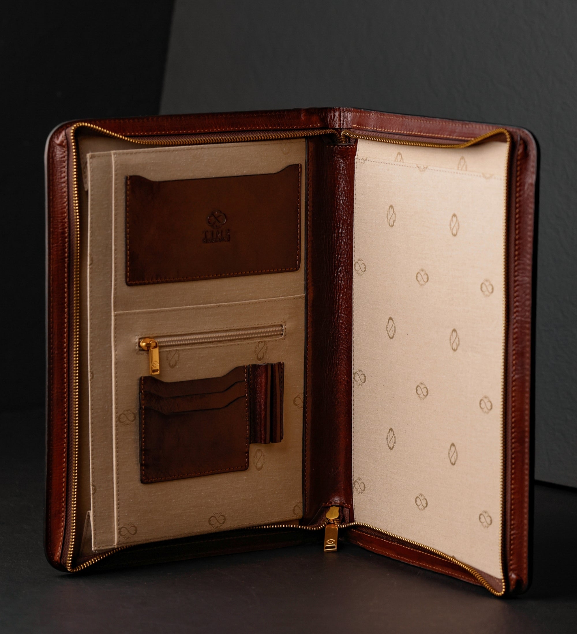 Porte-documents organiseur A4 en cuir Candide