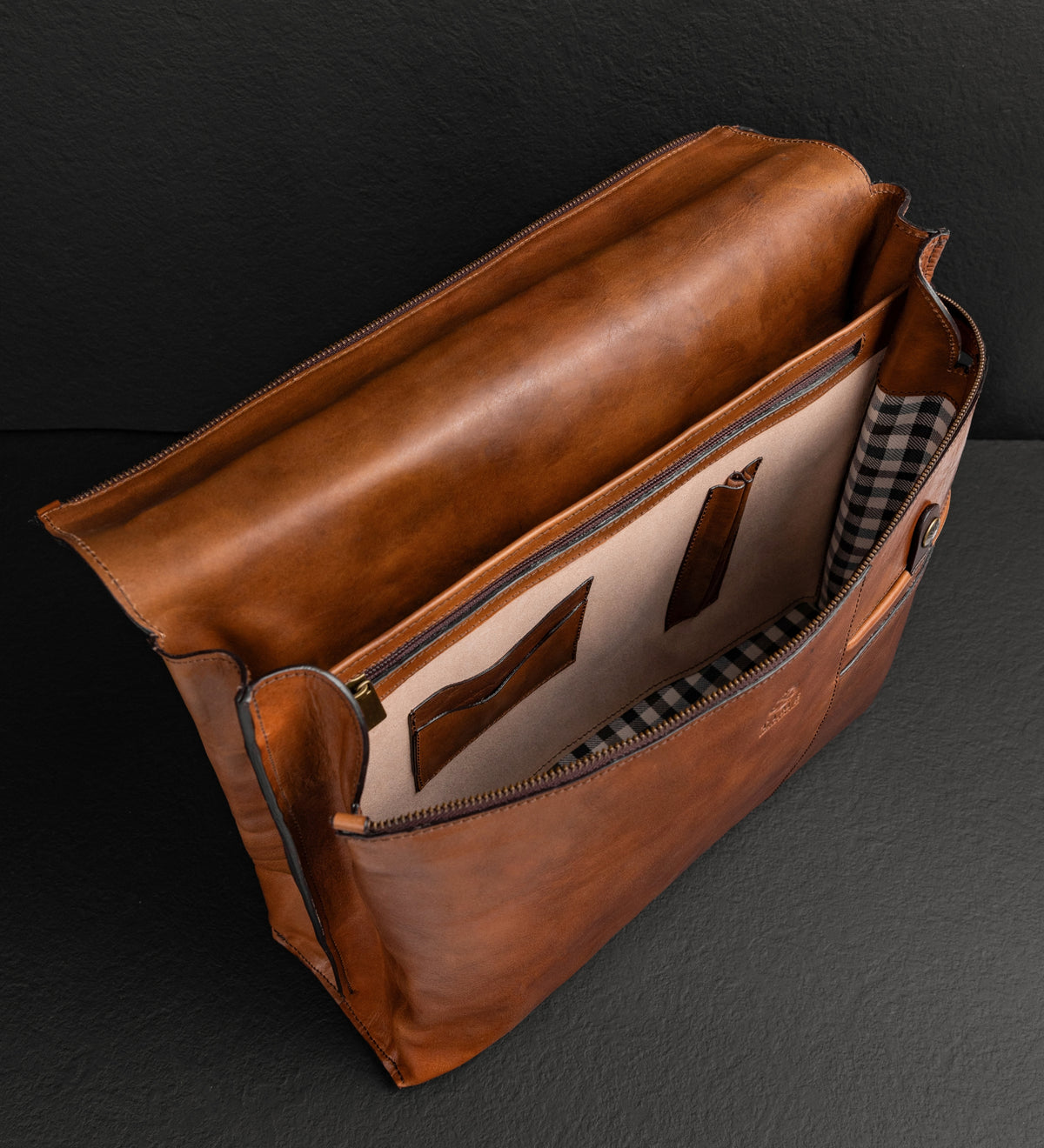 Sacoche pour ordinateur portable en cuir marron From Here to Eternity