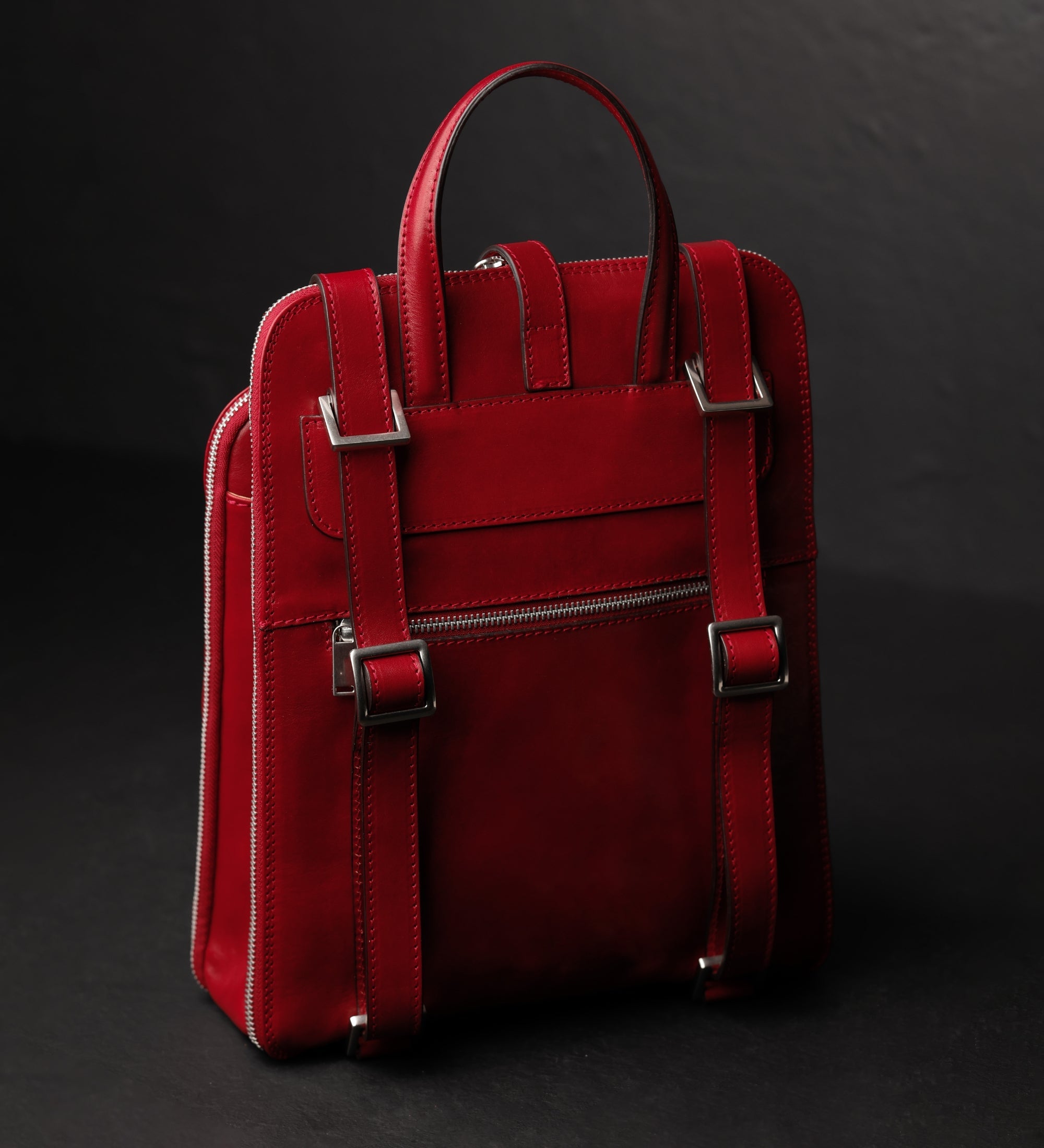 Sac à dos convertible à bandoulière en cuir pour femme Clarissa