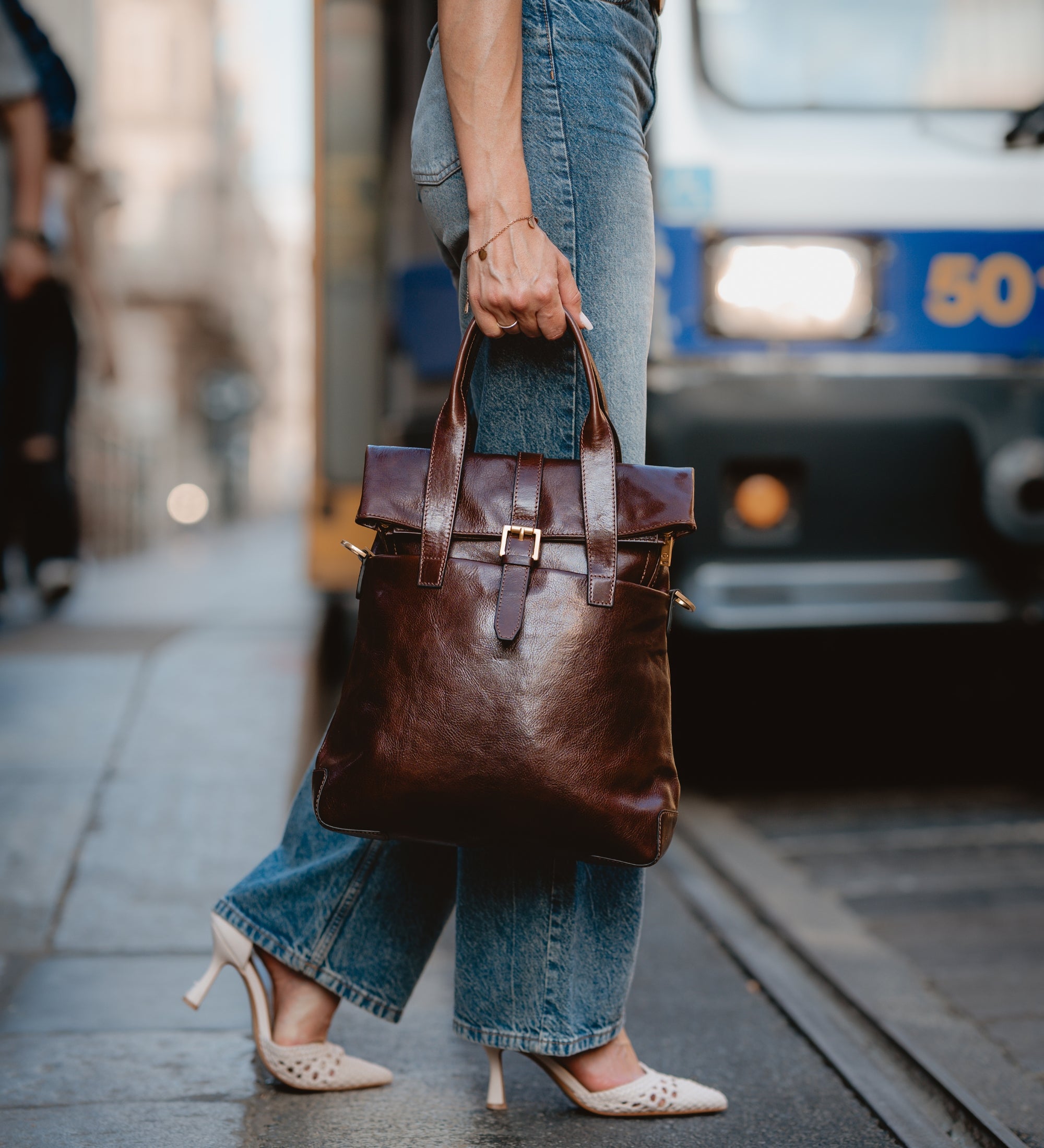 Sac à dos convertible à bandoulière en cuir pour femme The Awakening