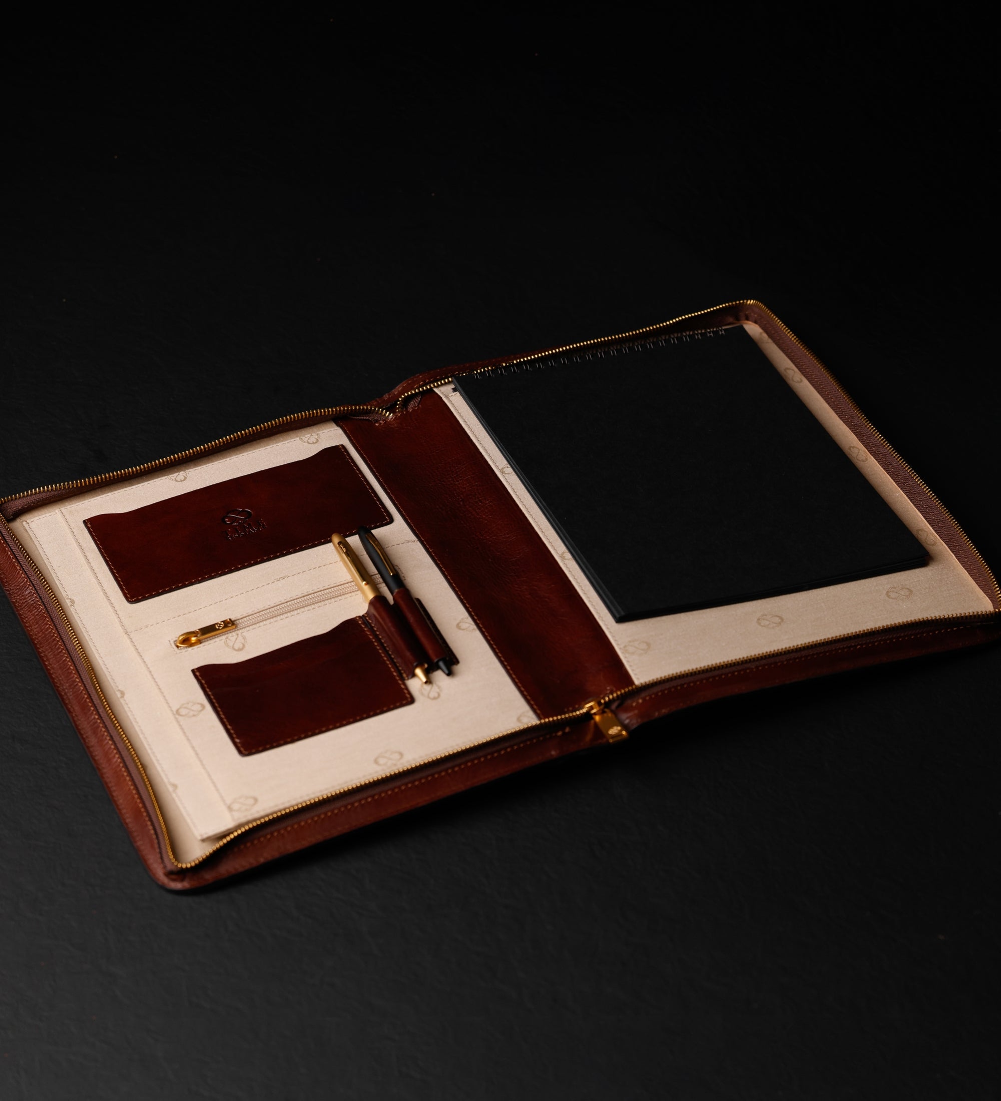 Porte-documents organiseur A4 en cuir pour femme Candide