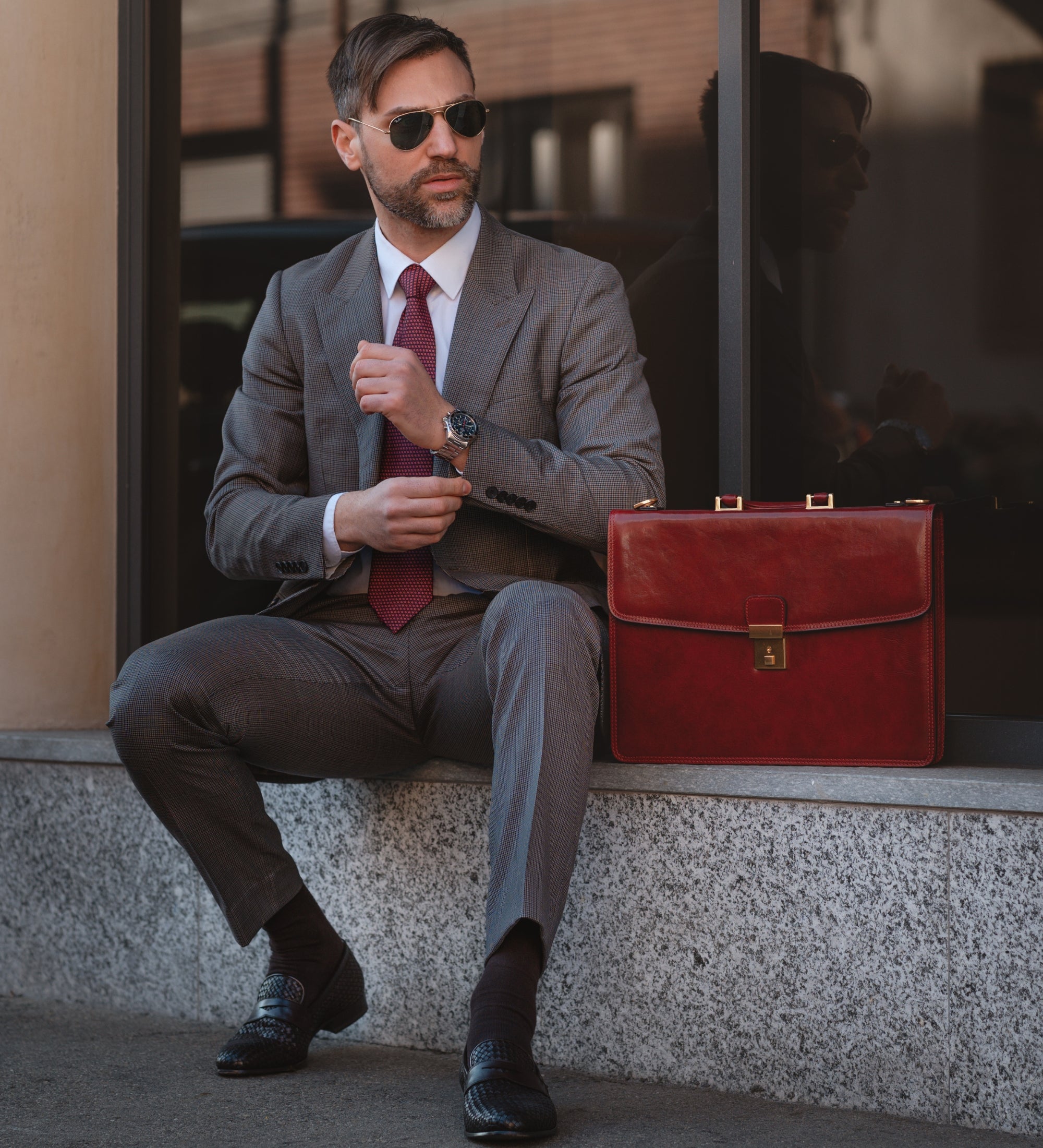 Serviette en cuir The Sound of the Mountain