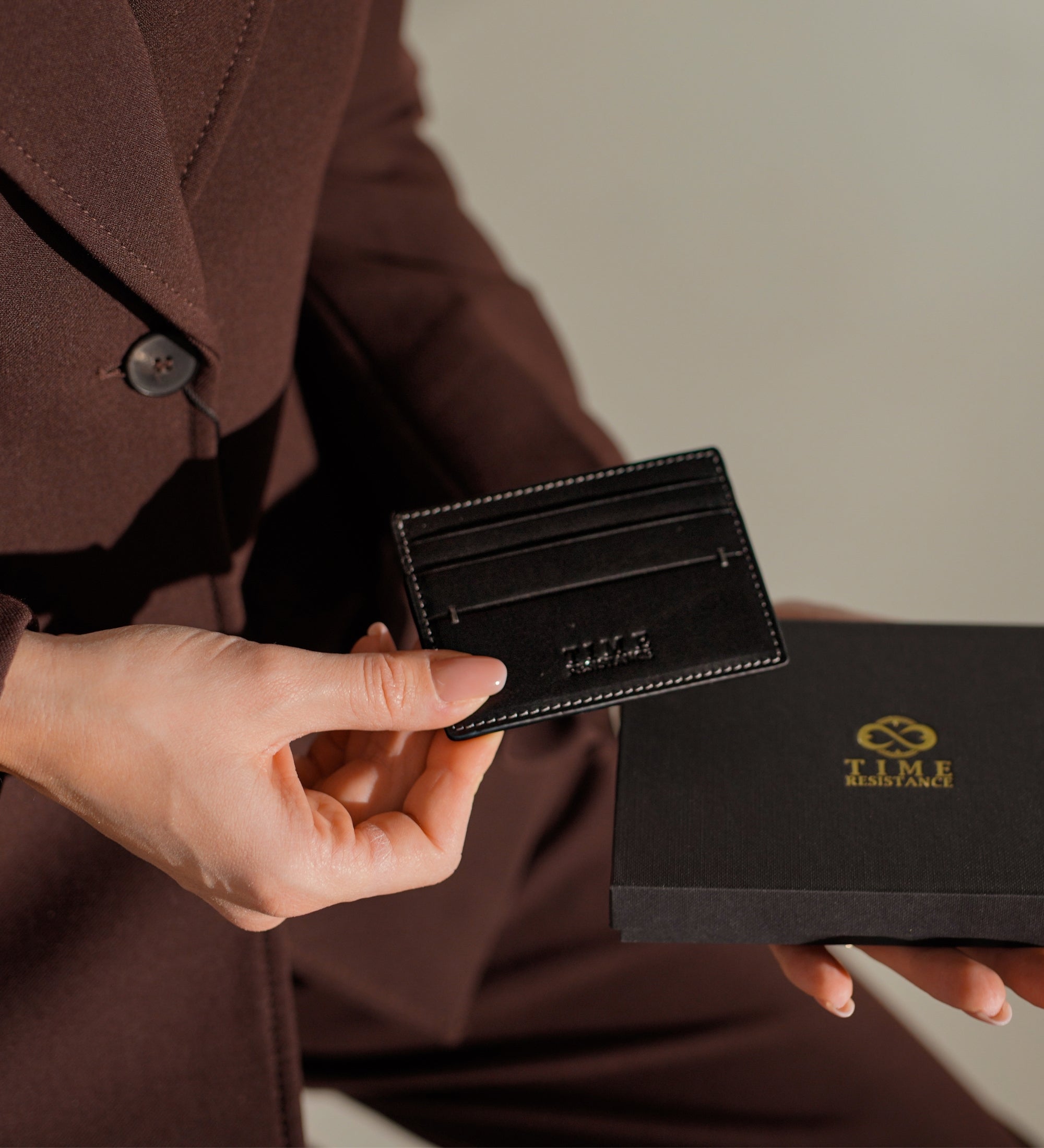 Porte-cartes en cuir pour femme Fireflies