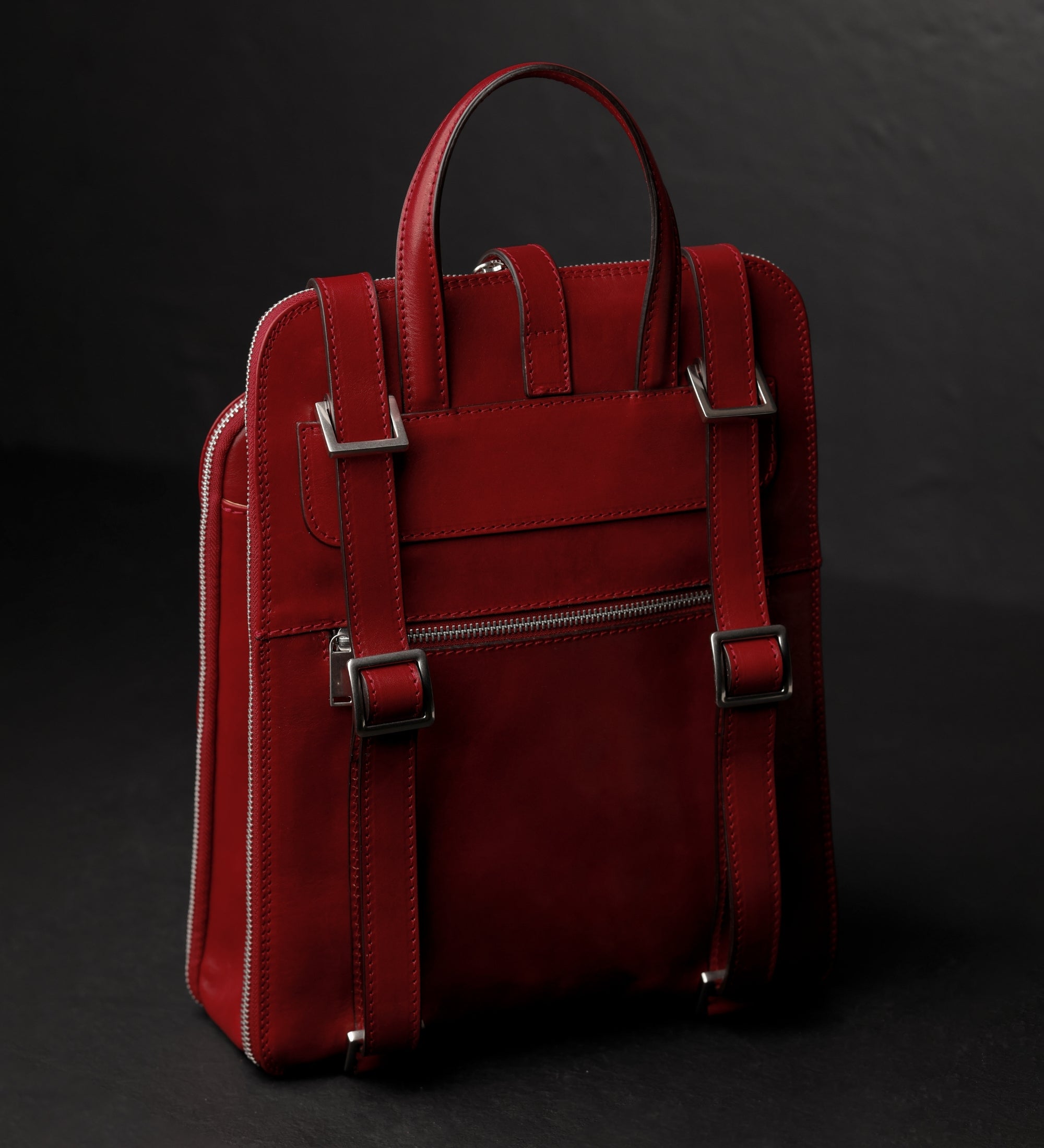 Sac à dos convertible à bandoulière en cuir pour femme Clarissa