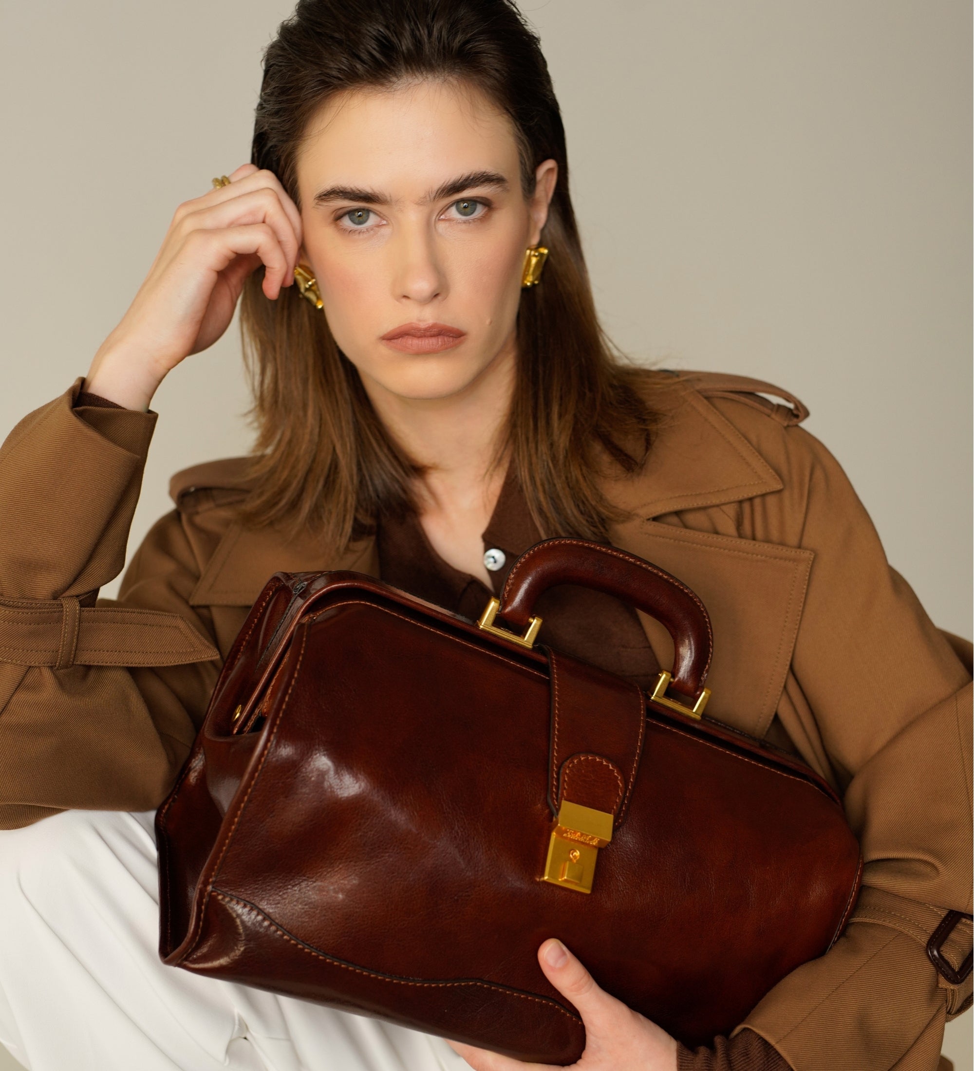 Petit sac de docteur en cuir pour femme David Copperfield