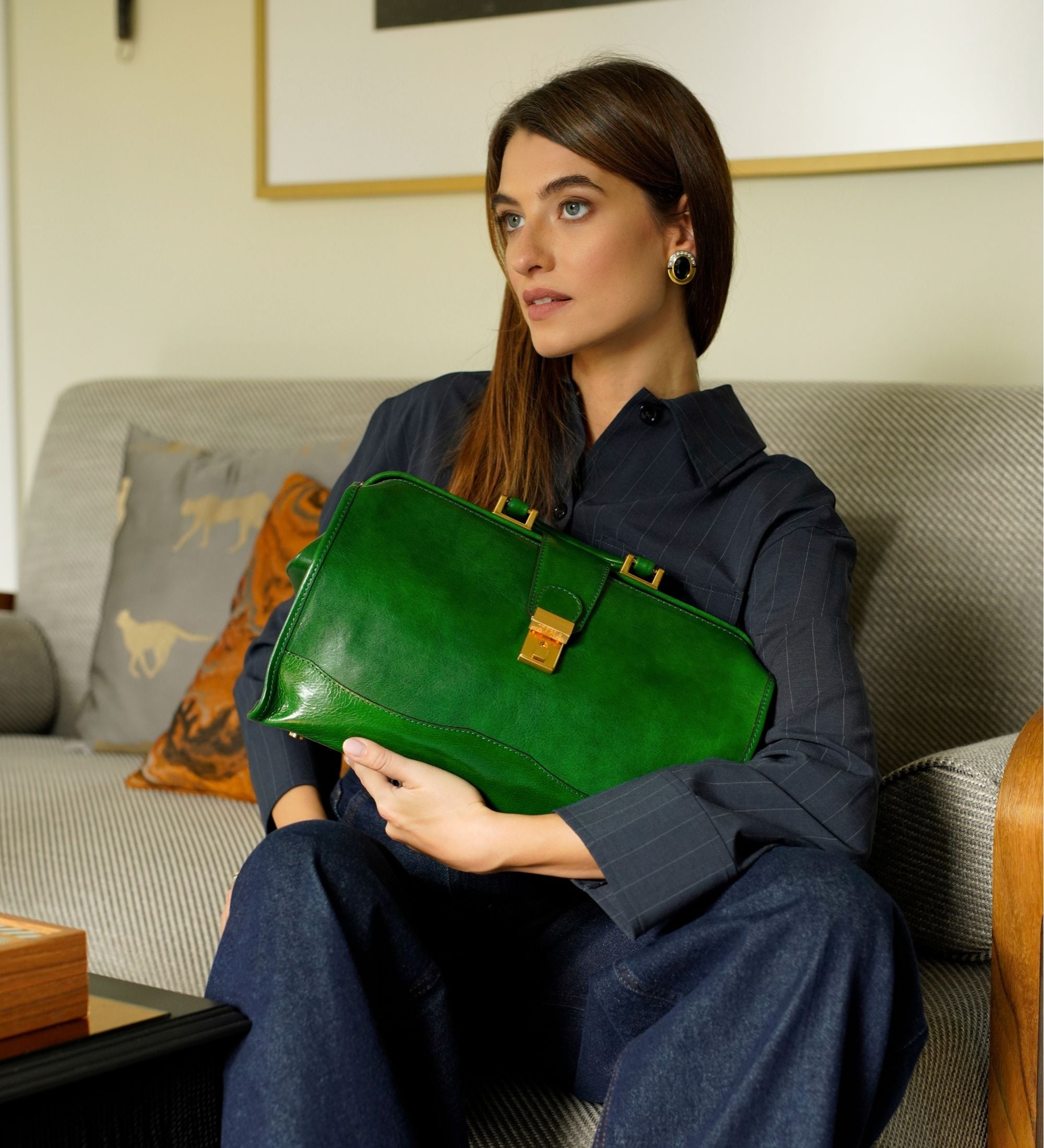 Petit sac de docteur en cuir pour femme David Copperfield
