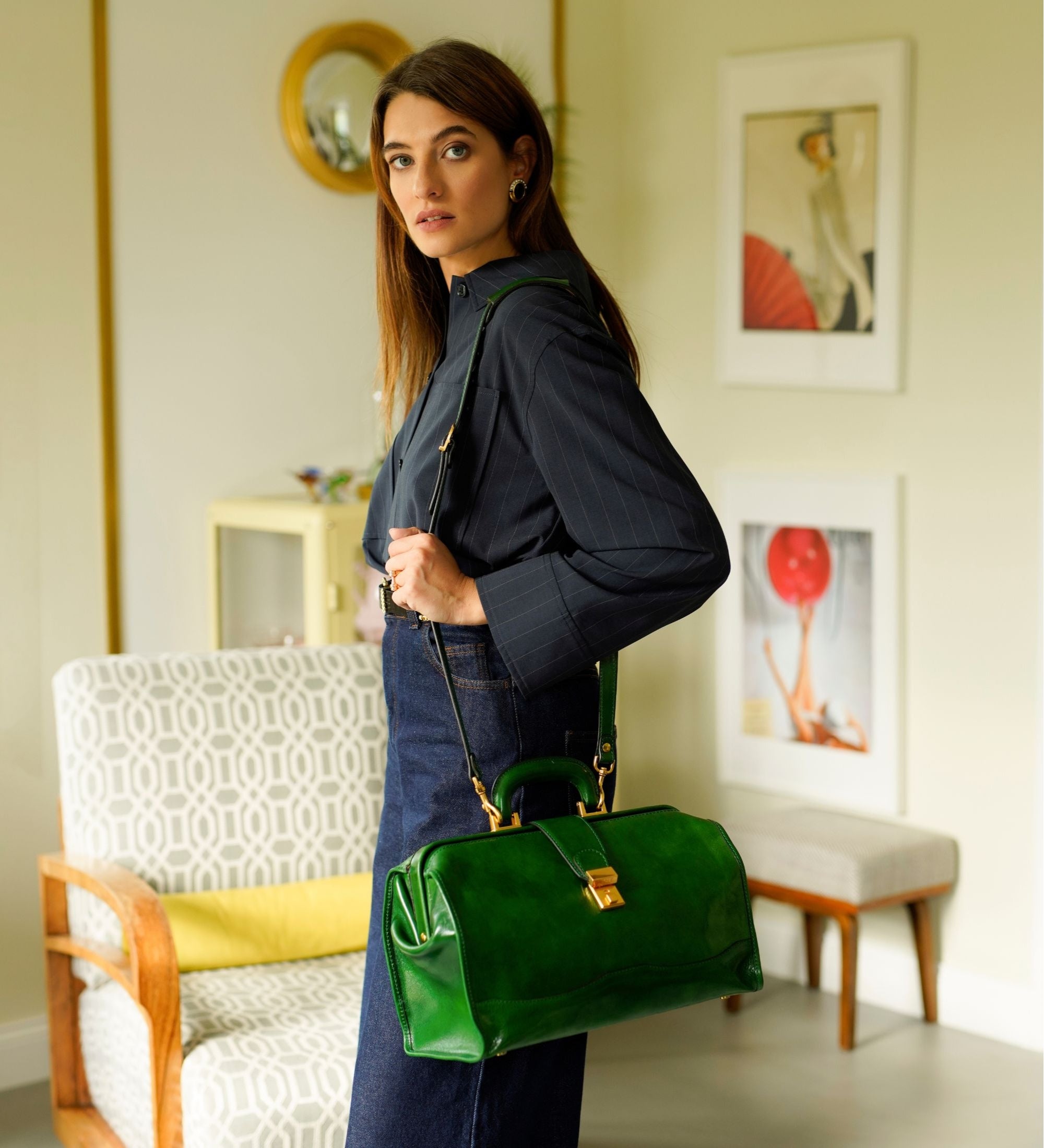 Petit sac de docteur en cuir pour femme David Copperfield
