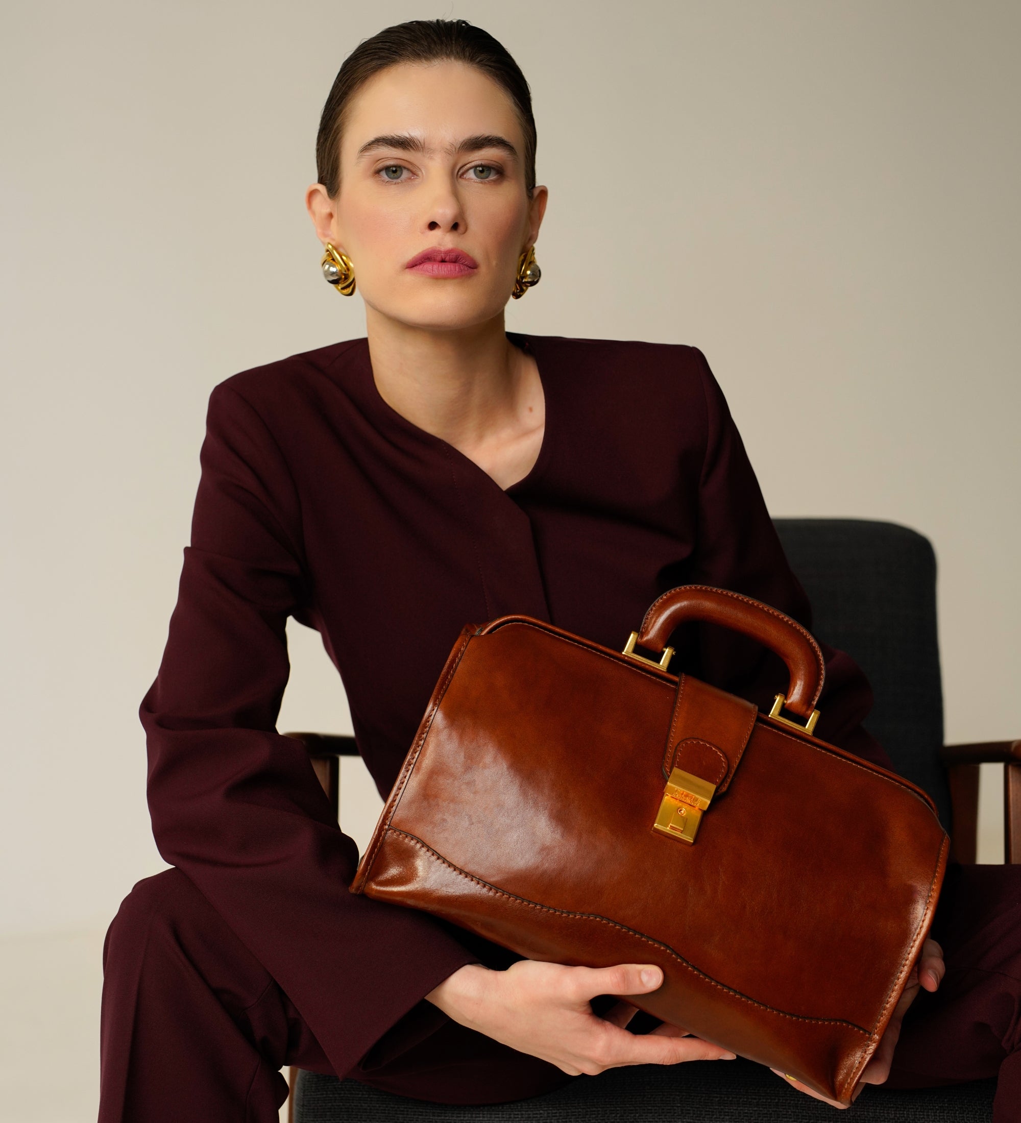 Petit sac de docteur en cuir pour femme David Copperfield