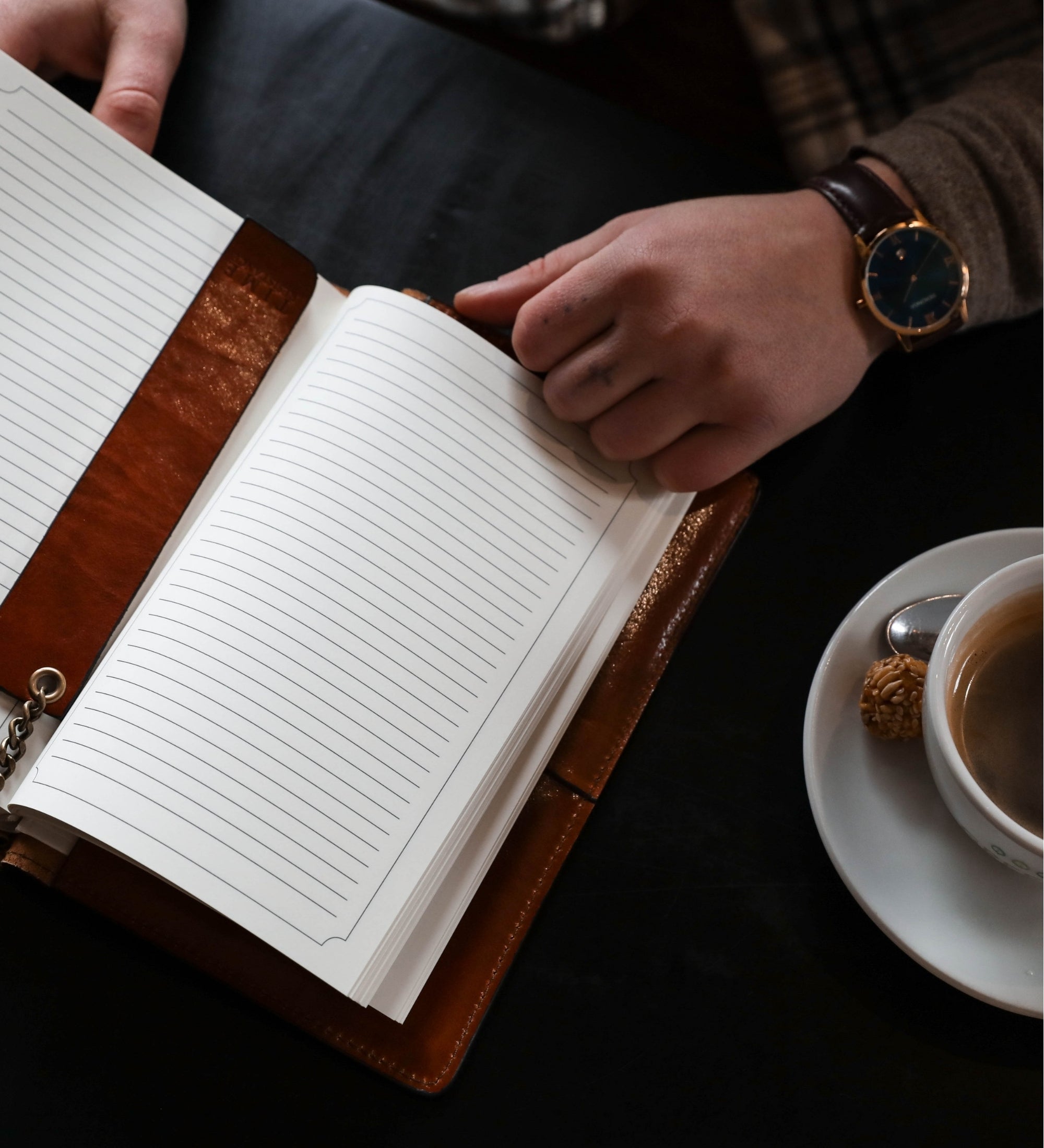 Carnet en cuir avec bloc-notes rechargeable A5 The Diary of a Nobody